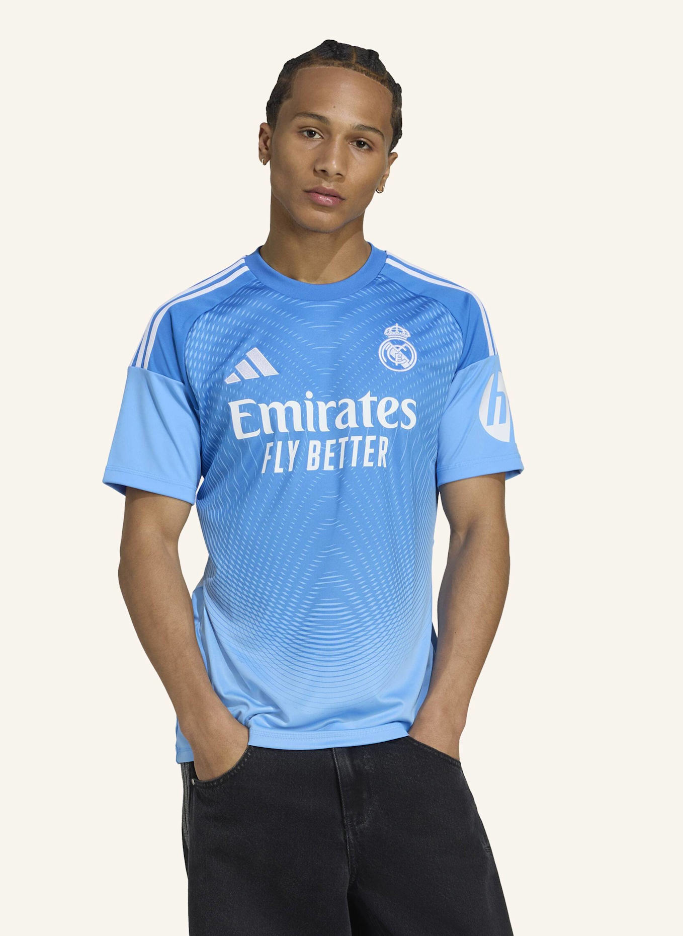 adidas REAL MADRID 25/26 HEIM-TORWART-JERSEY: BLAU