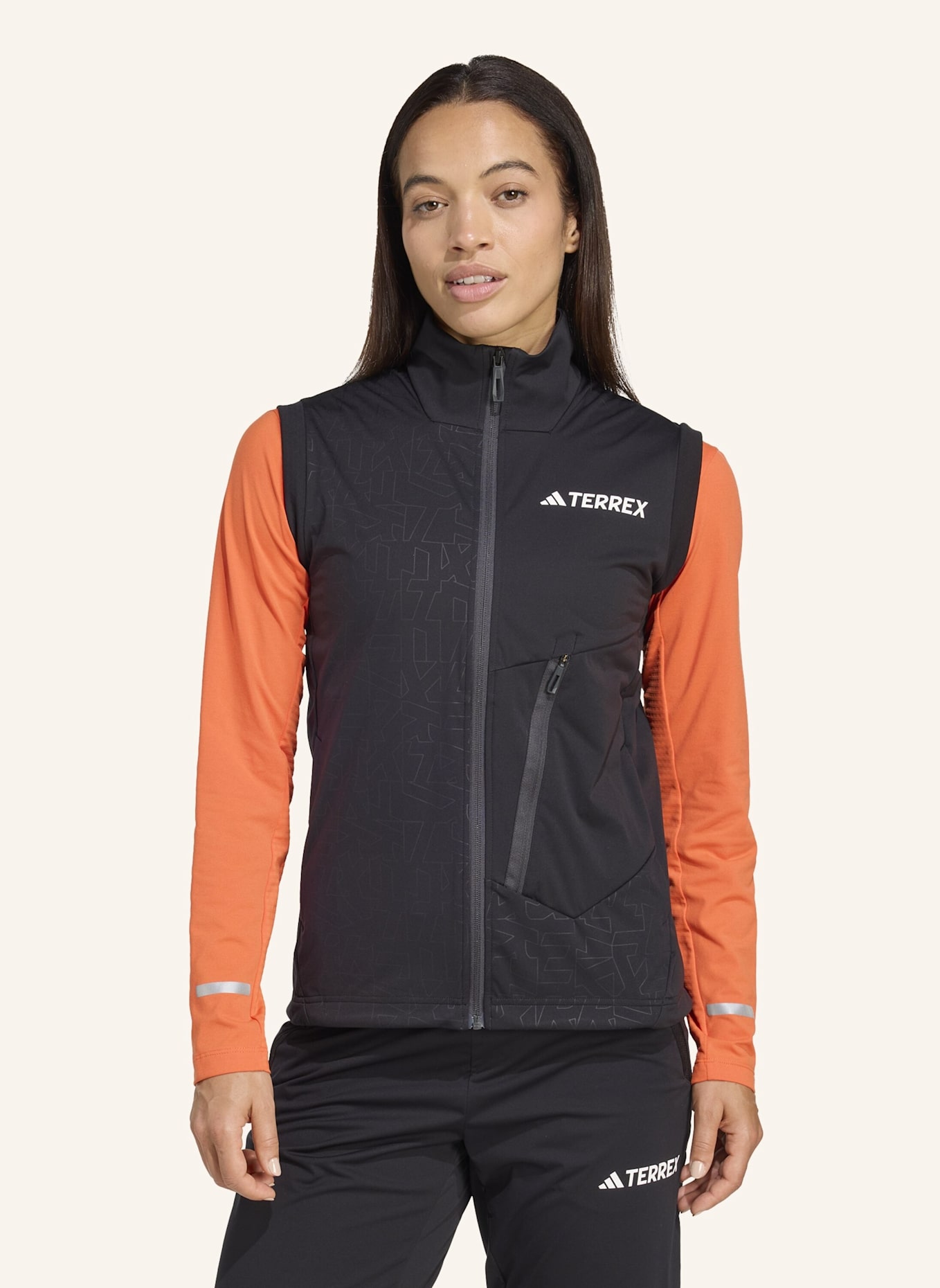 adidas TERREX TERREX XPERIOR CROSS-COUNTRY SKI SOFTSHELL-WESTE: SCHWARZ