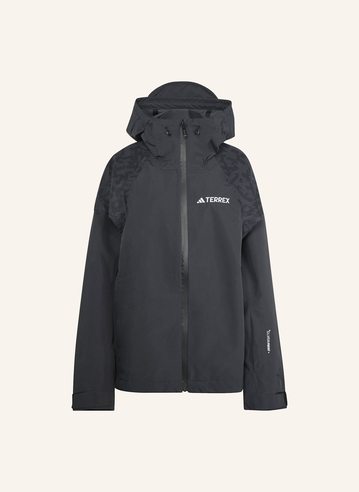 adidas TERREX TERREX XPERIOR HYBRID PRIMEKNIT CLIMAPROOF+ JACKE: SCHWARZ