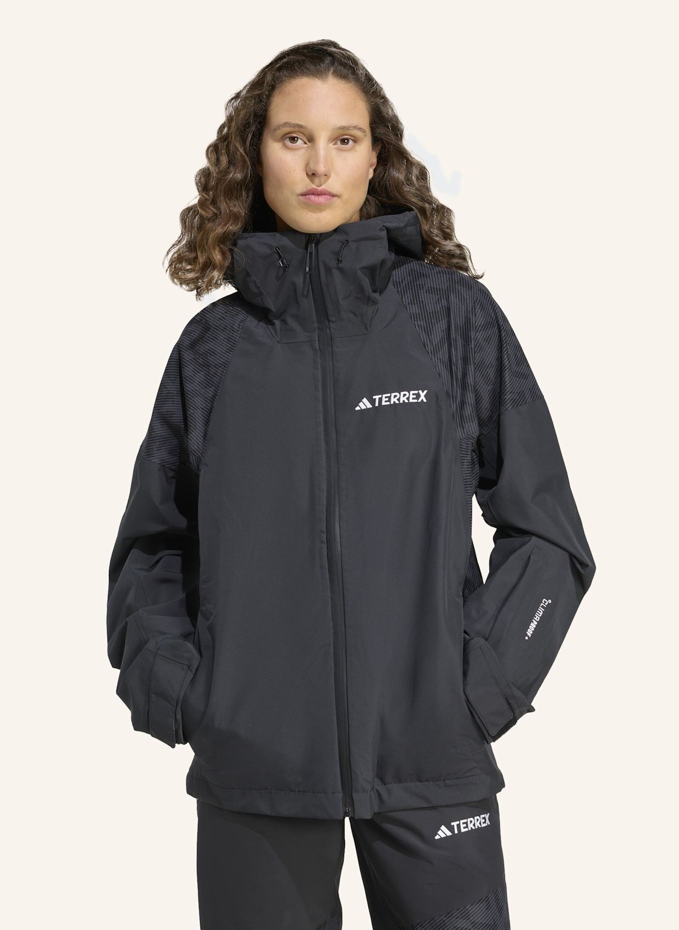 adidas TERREX TERREX XPERIOR HYBRID PRIMEKNIT CLIMAPROOF+ JACKE: SCHWARZ