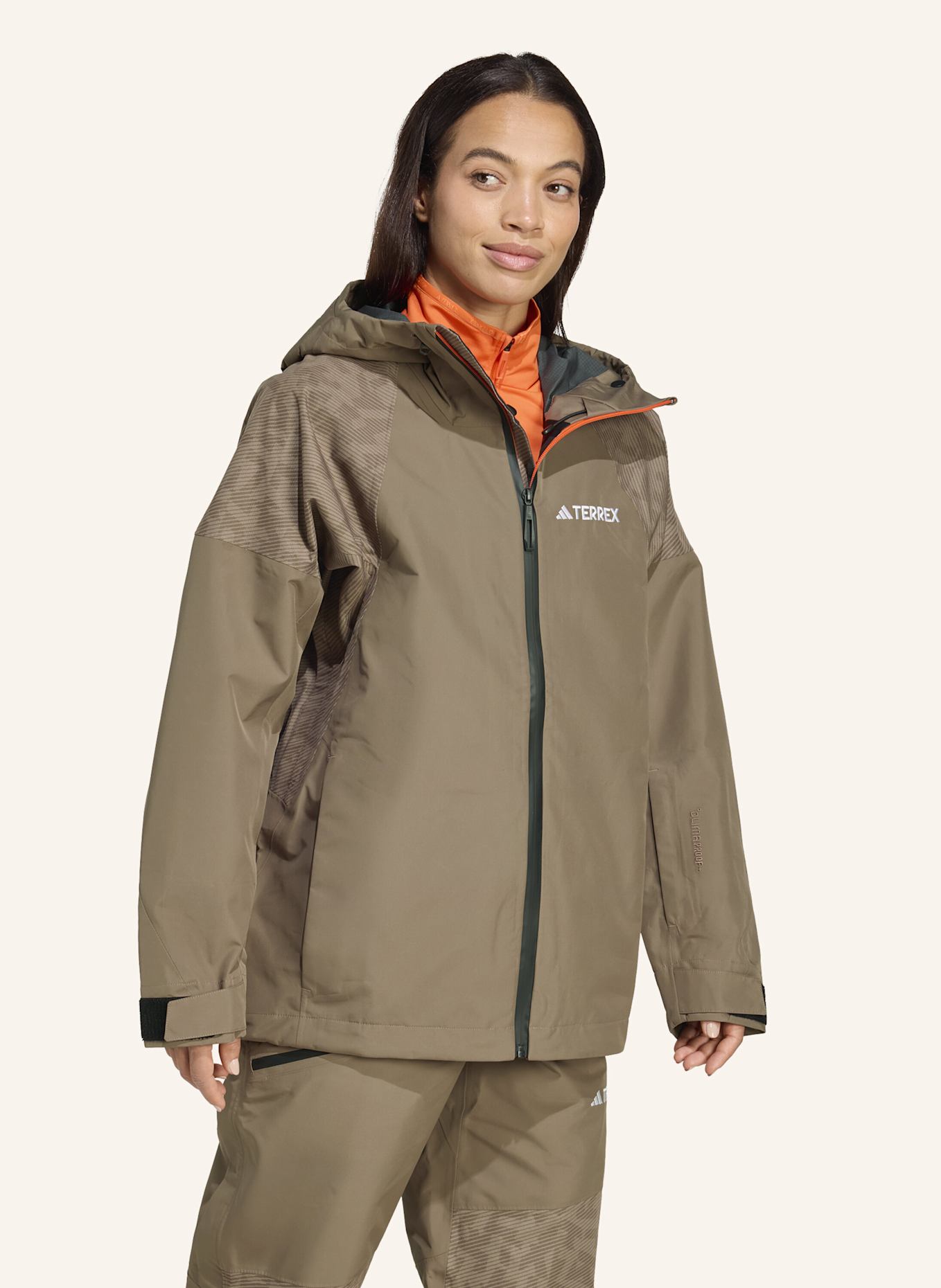 adidas TERREX TERREX XPERIOR HYBRID PRIMEKNIT CLIMAPROOF+ JACKE: BRAUN