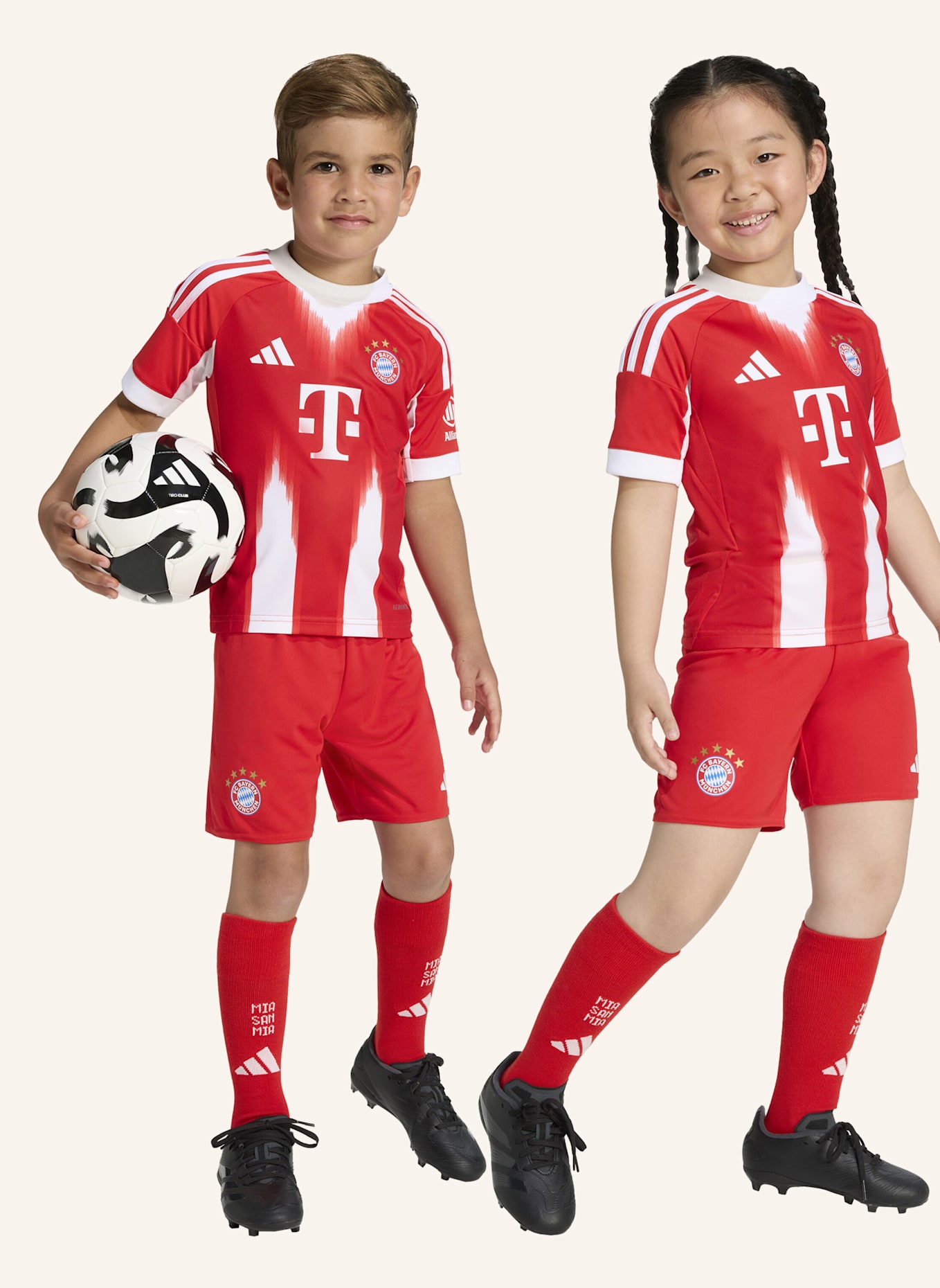 adidas FC BAYERN MÜNCHEN 25/26 KIDS MINI-HEIMAUSRÜSTUNG: ROT