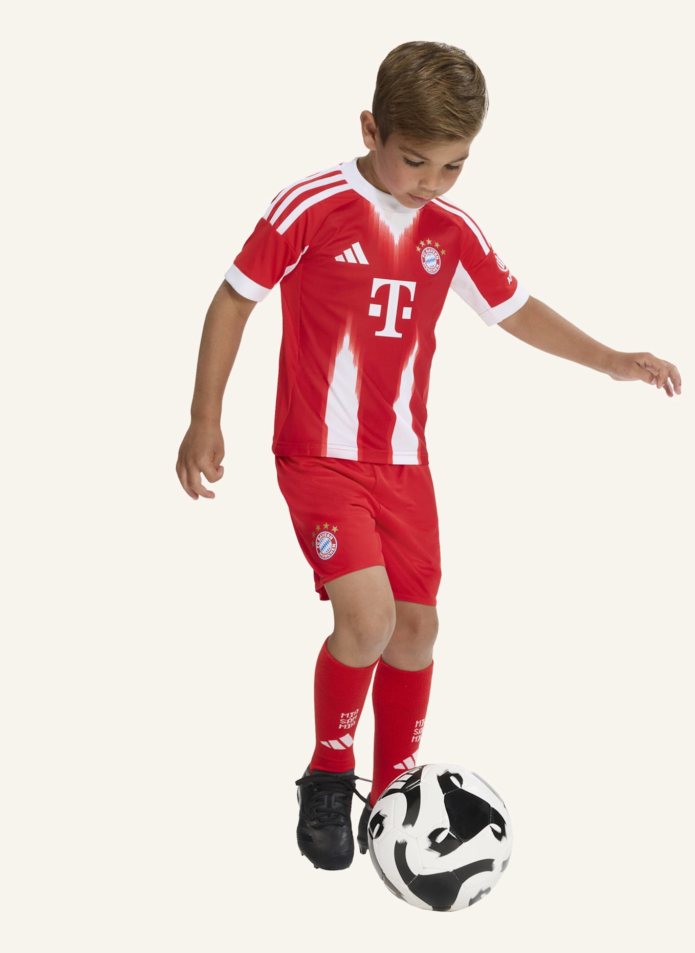 adidas FC BAYERN MÜNCHEN 25/26 KIDS MINI-HEIMAUSRÜSTUNG: ROT