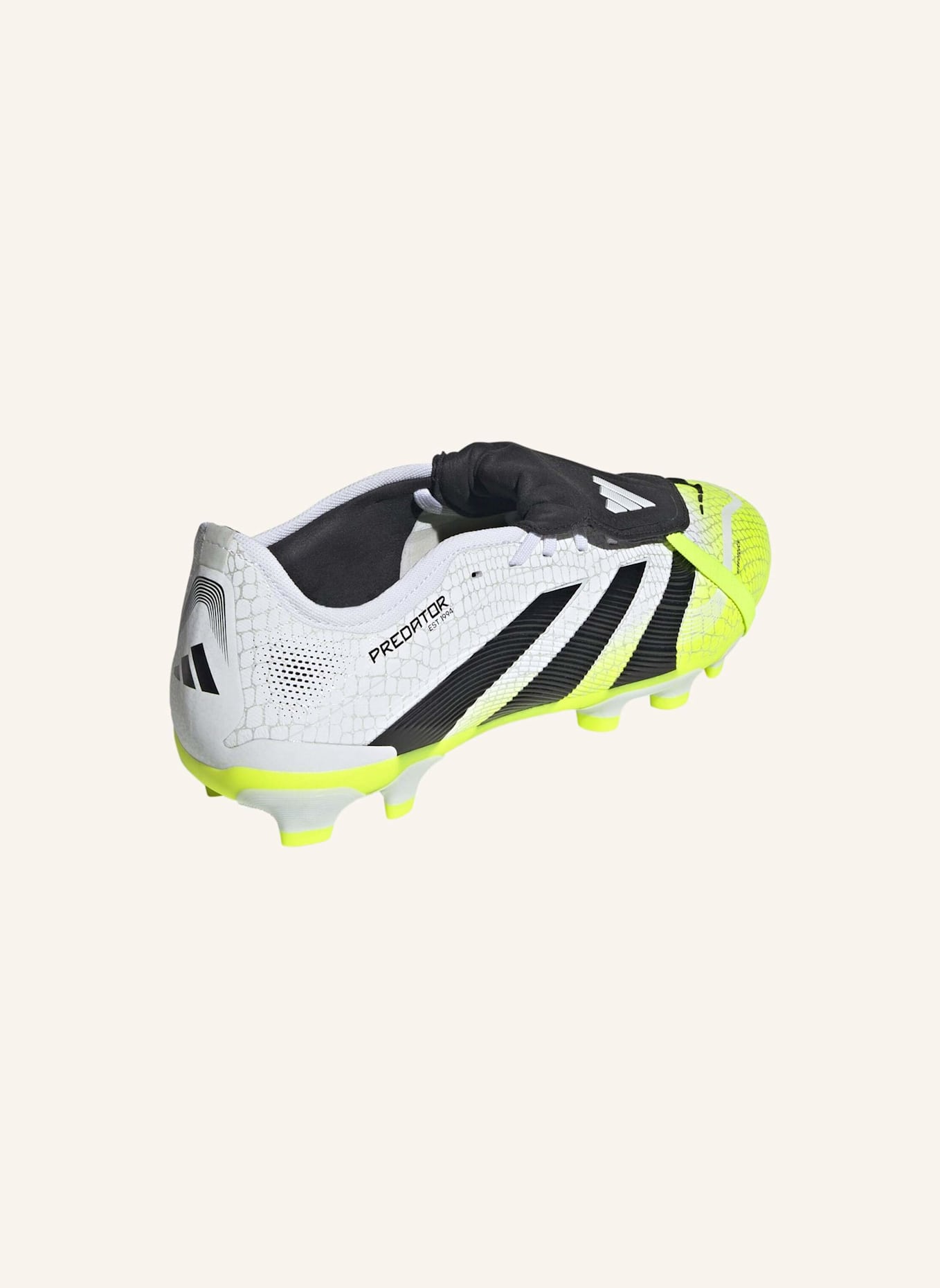 adidas PREDATOR PRO FOLD-OVER TONGUE MG FUSSBALLSCHUH: WEISS/ SCHWARZ/ GELB