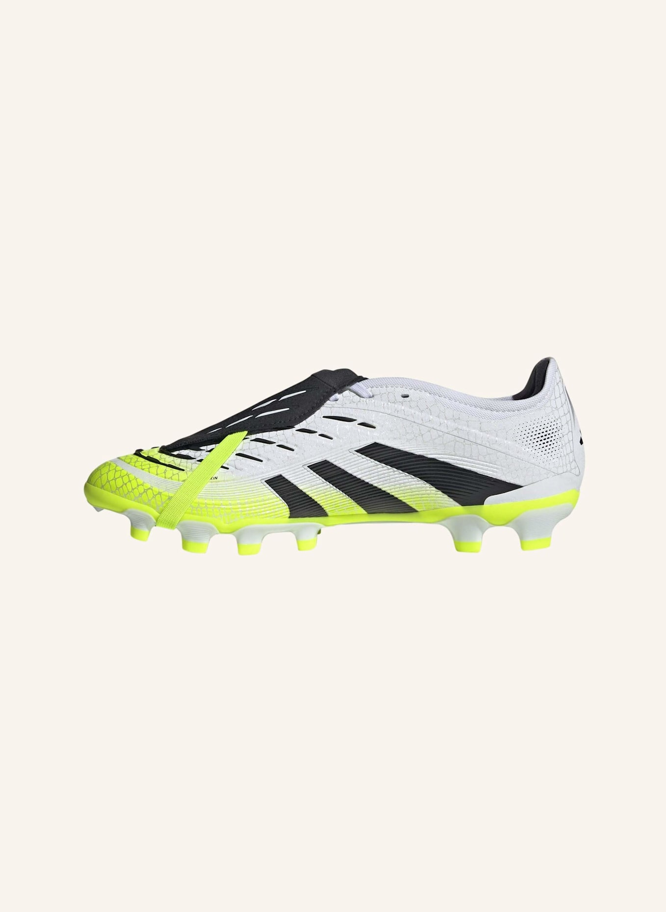 adidas PREDATOR PRO FOLD-OVER TONGUE MG FUSSBALLSCHUH: WEISS/ SCHWARZ/ GELB