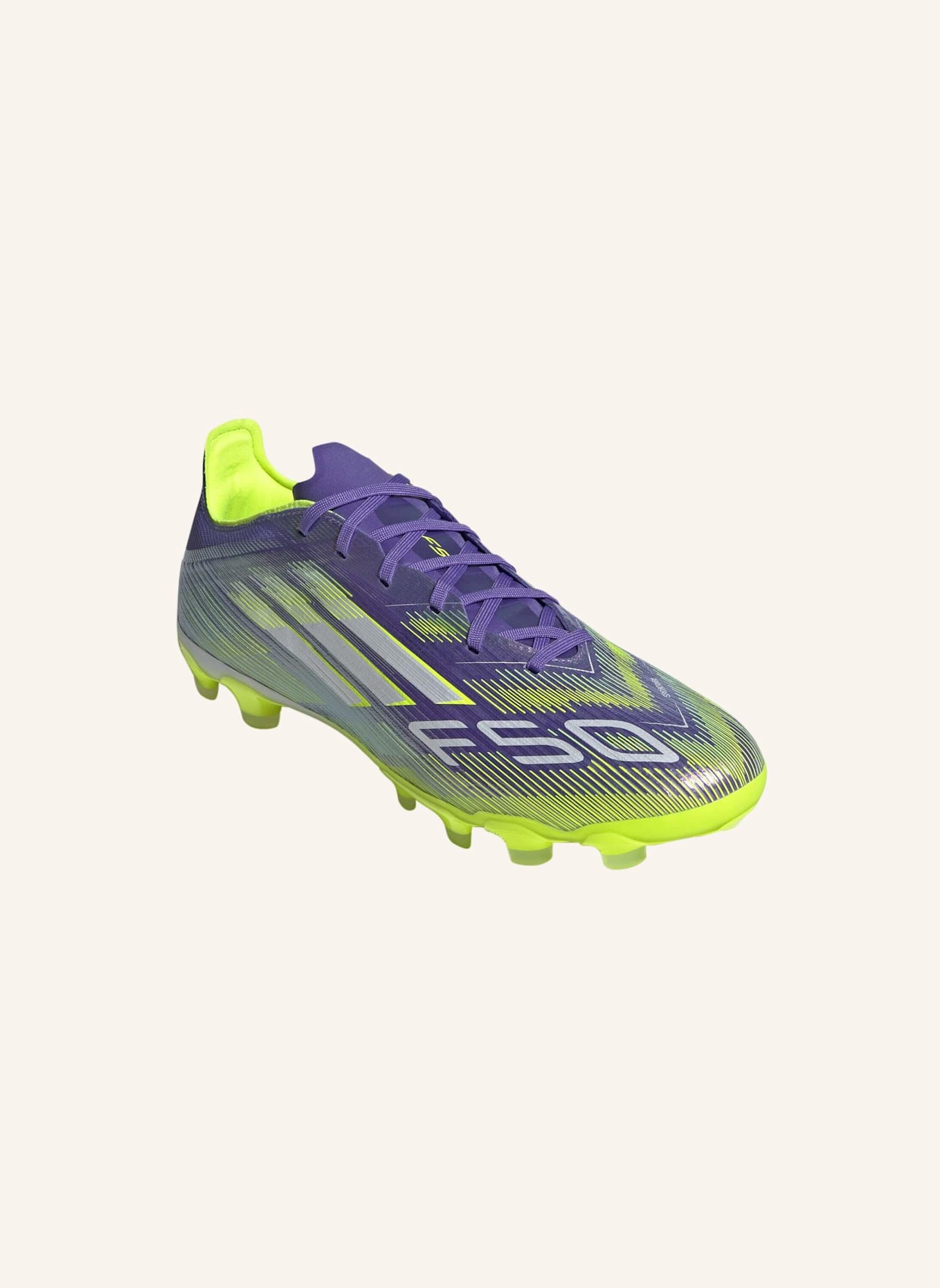 adidas F50 PRO KUNSTRASEN NEUERER GENERATION FUSSBALLSCHUHE: LILA/ WEISS/ GELB