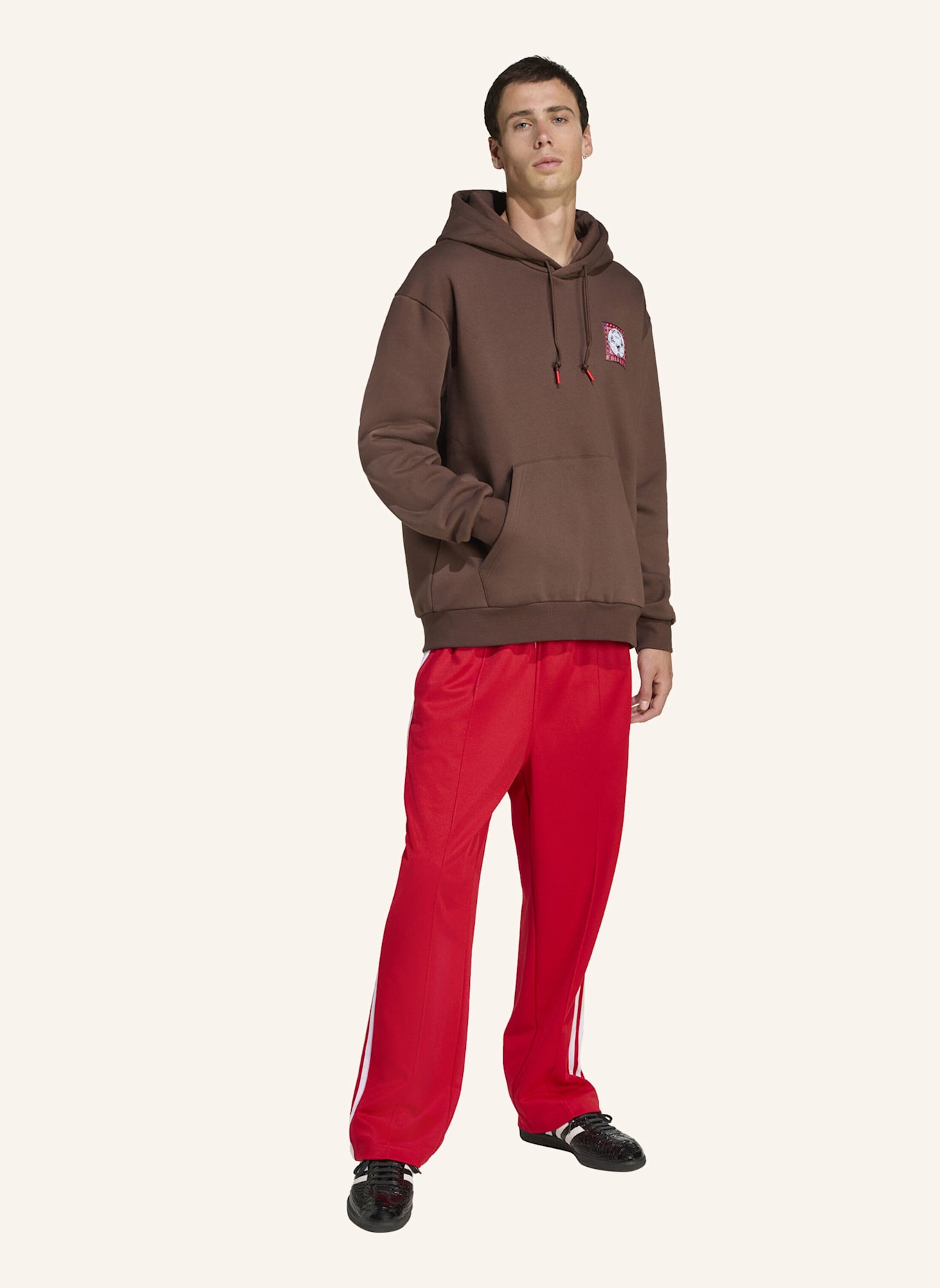 adidas Originals GRAPHIC HOODIE: BRAUN