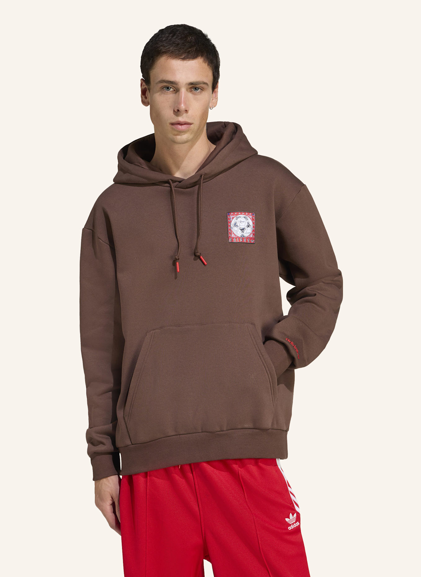 adidas Originals GRAPHIC HOODIE: BRAUN