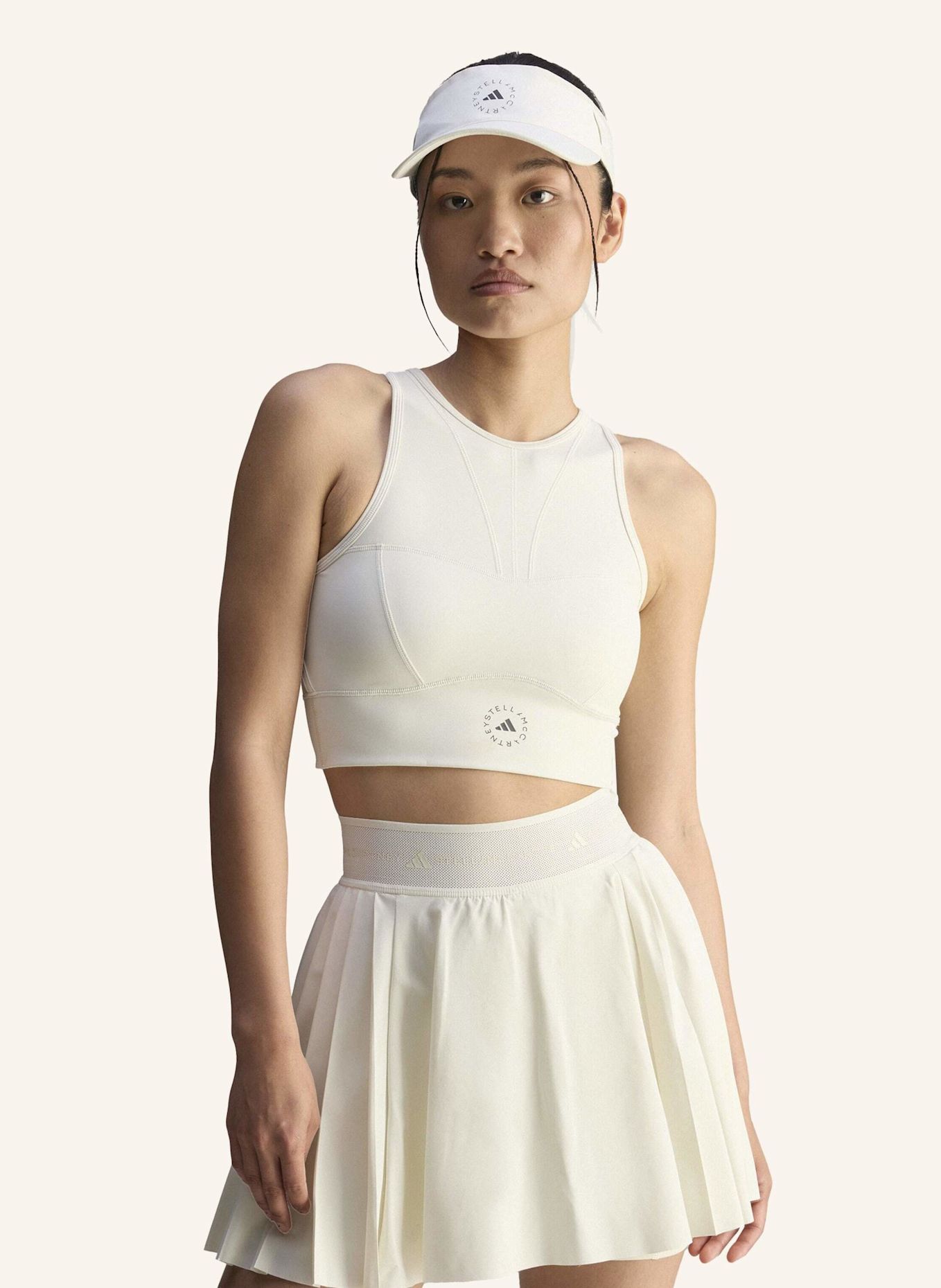 adidas by Stella McCartney Cropped-Top ADIDAS BY STELLA MCCARTNEY: CREME