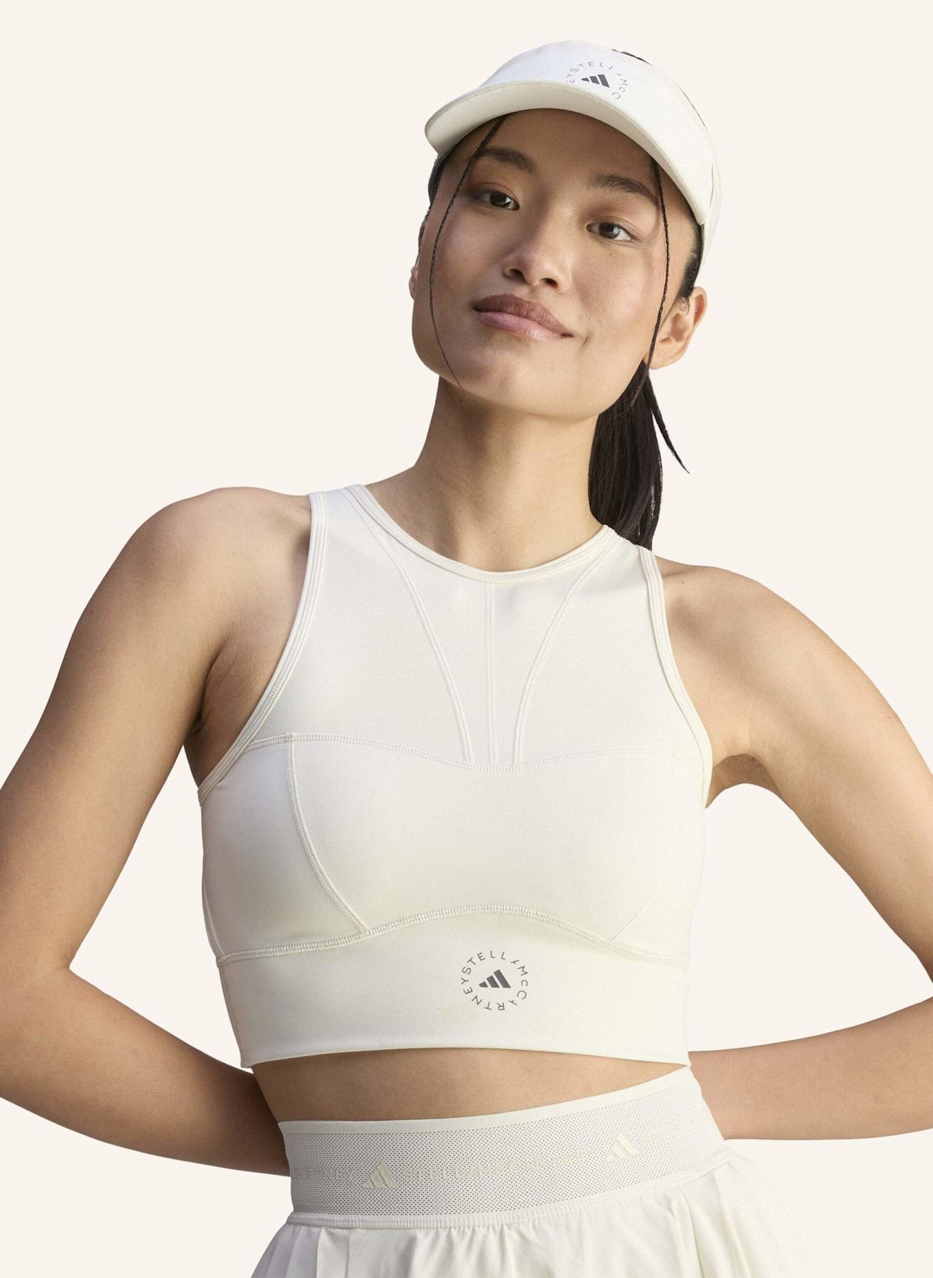 adidas by Stella McCartney Cropped-Top ADIDAS BY STELLA MCCARTNEY: CREME
