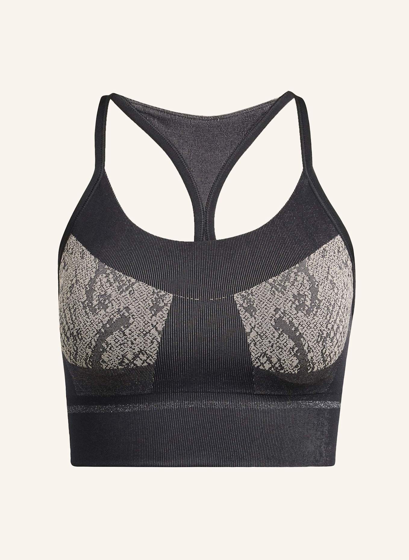 adidas by Stella McCartney ADIDAS BY STELLA MCCARTNEY SEAMLESS YOGA BH: SCHWARZ/ WEISS