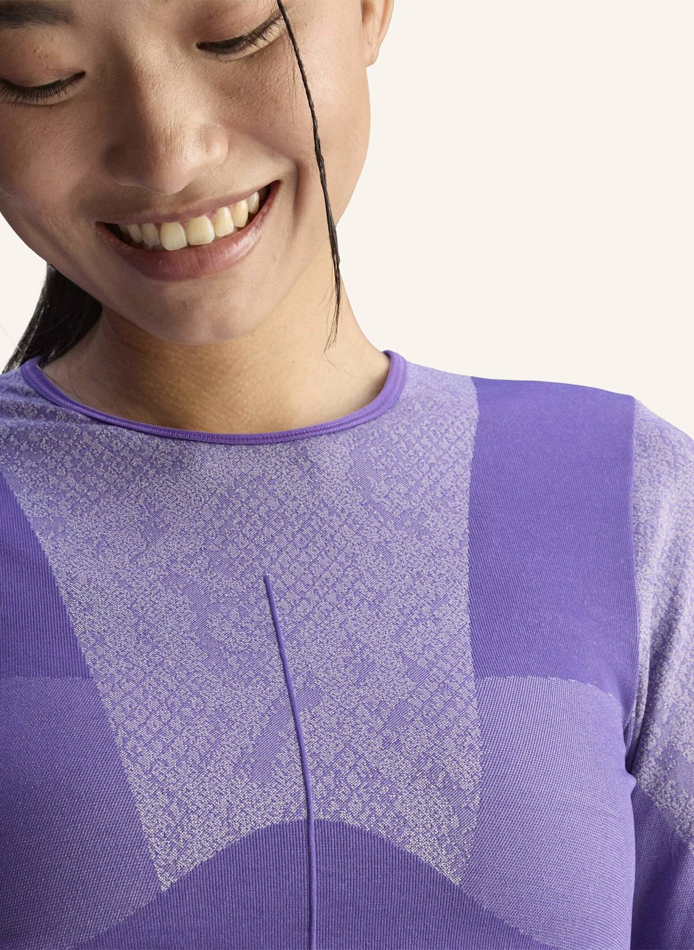 adidas by Stella McCartney ADIDAS BY STELLA MCCARTNEY SEAMLESS YOGA LONGSLEEVE: LILA/ GRAU