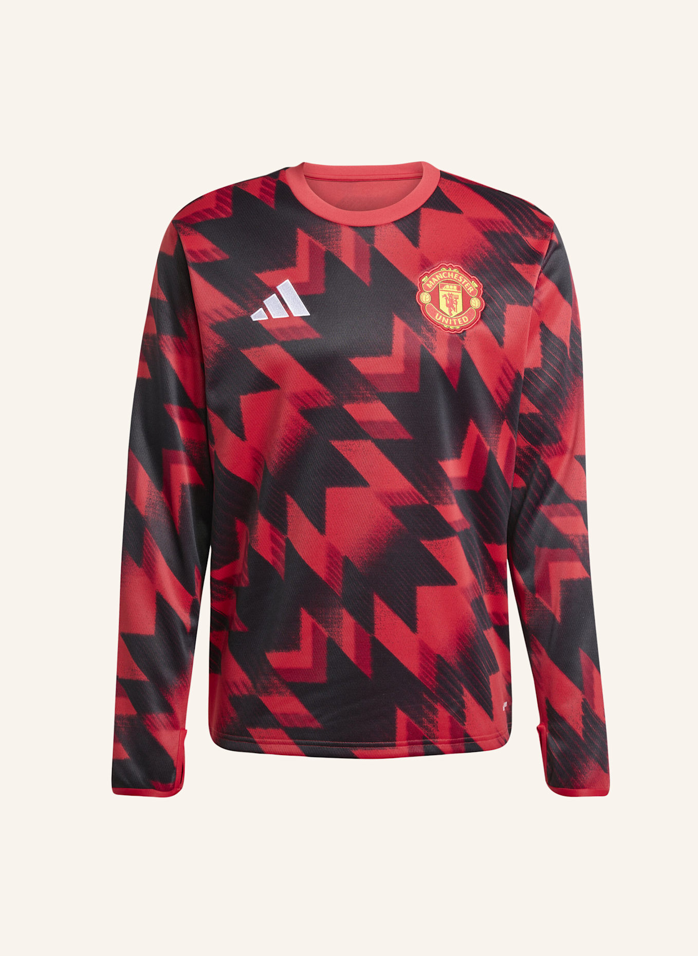 adidas MANCHESTER UNITED 25/26 PRE-MATCH WARM OBERTEIL: ROT