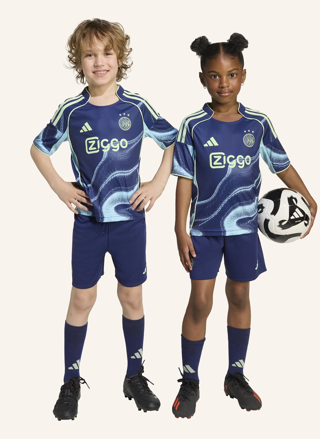 adidas AJAX 25/26 MINI-AUSWÄRTSAUSRÜSTUNG: BLAU