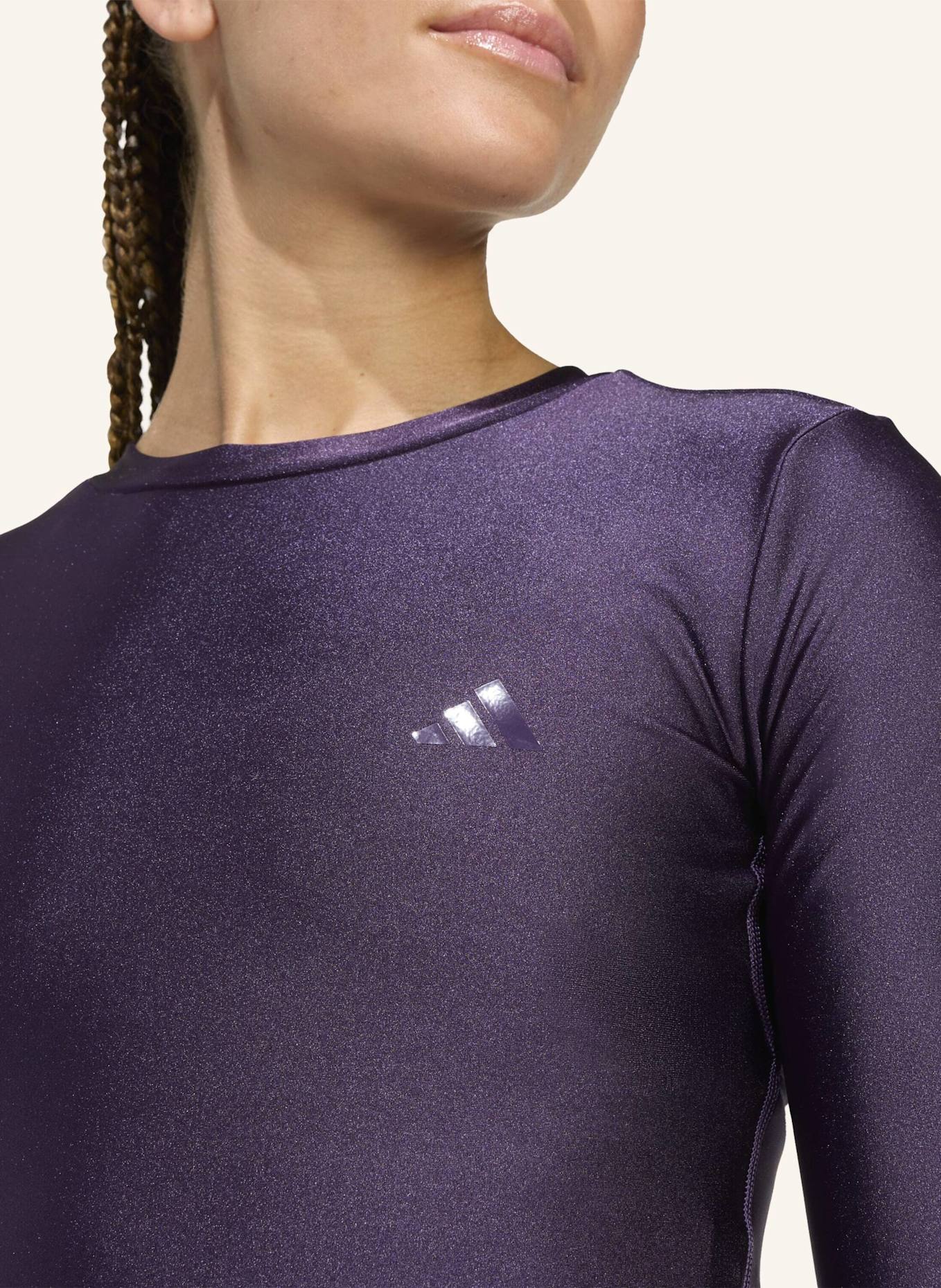 adidas WORKOUT ESSENTIALS LONGSLEEVE HEMD GLANZ: LILA
