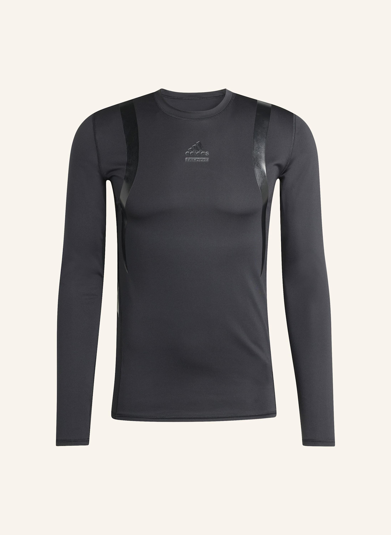 adidas Originals TECHFIT ENG GESCHNITTENES LONGSLEEVE: SCHWARZ