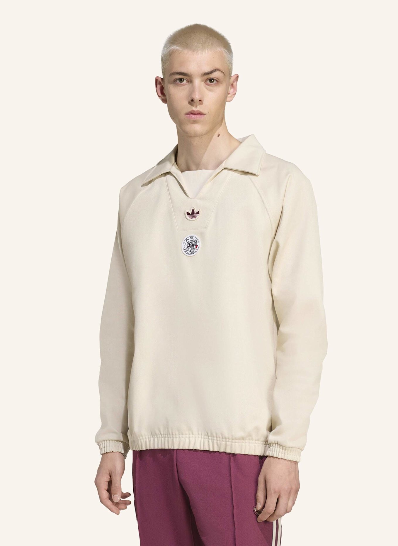 adidas Originals AJAX TERRACE ICONS DRILL TOP: BEIGE