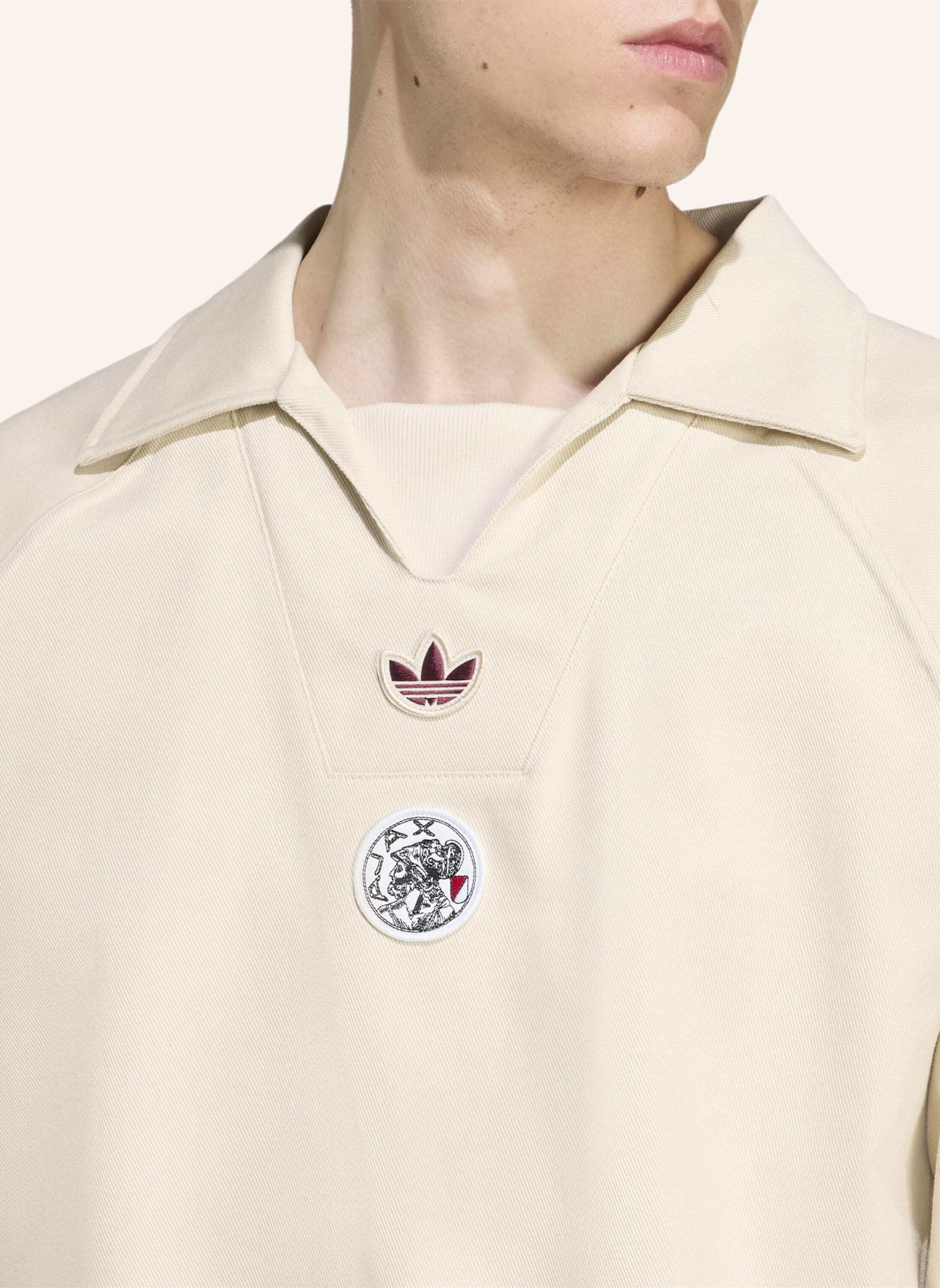 adidas Originals AJAX TERRACE ICONS DRILL TOP: BEIGE