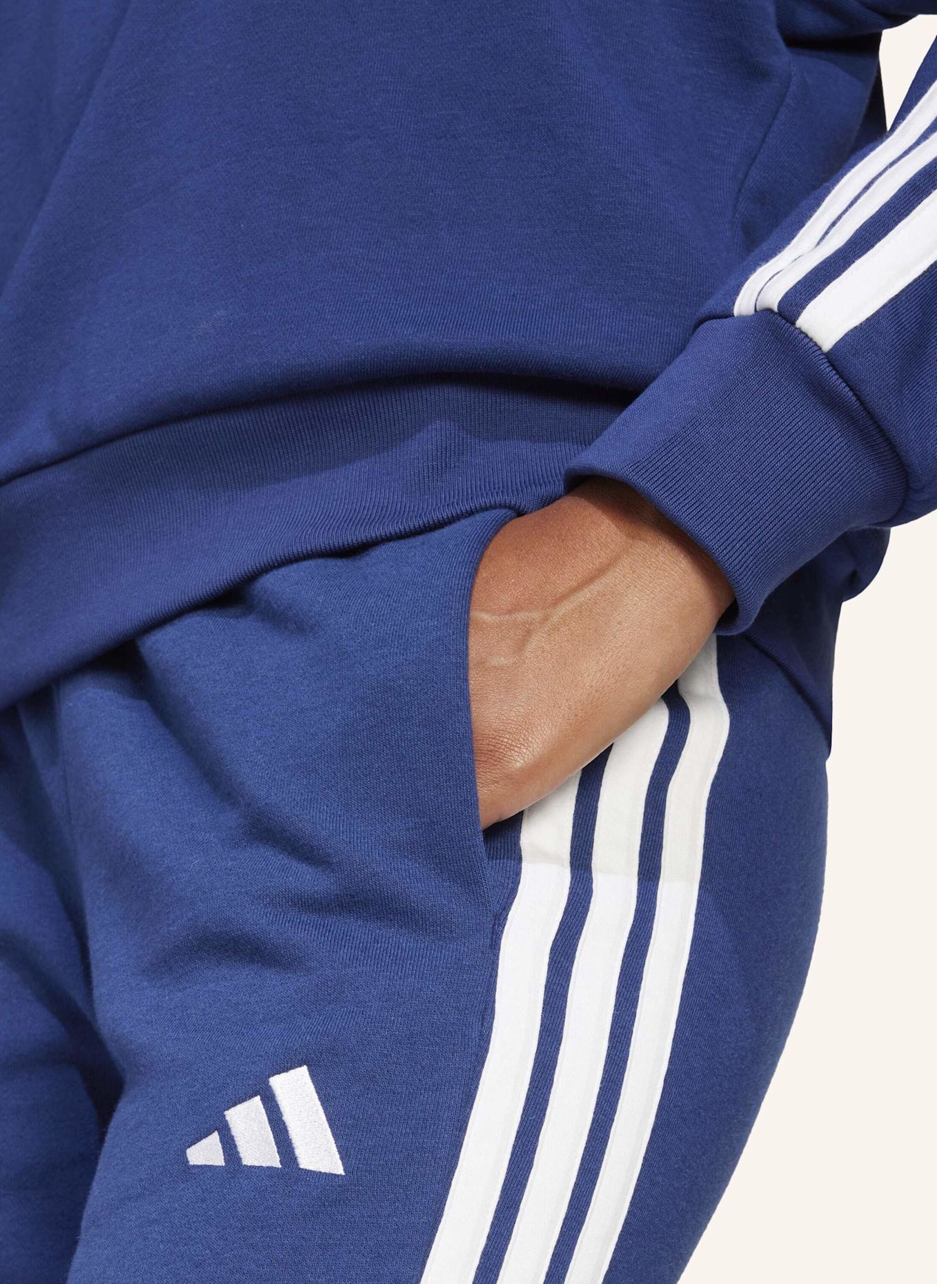 adidas Sweatpants ESSENTIALS 3-STREIFEN: BLAU/ WEISS
