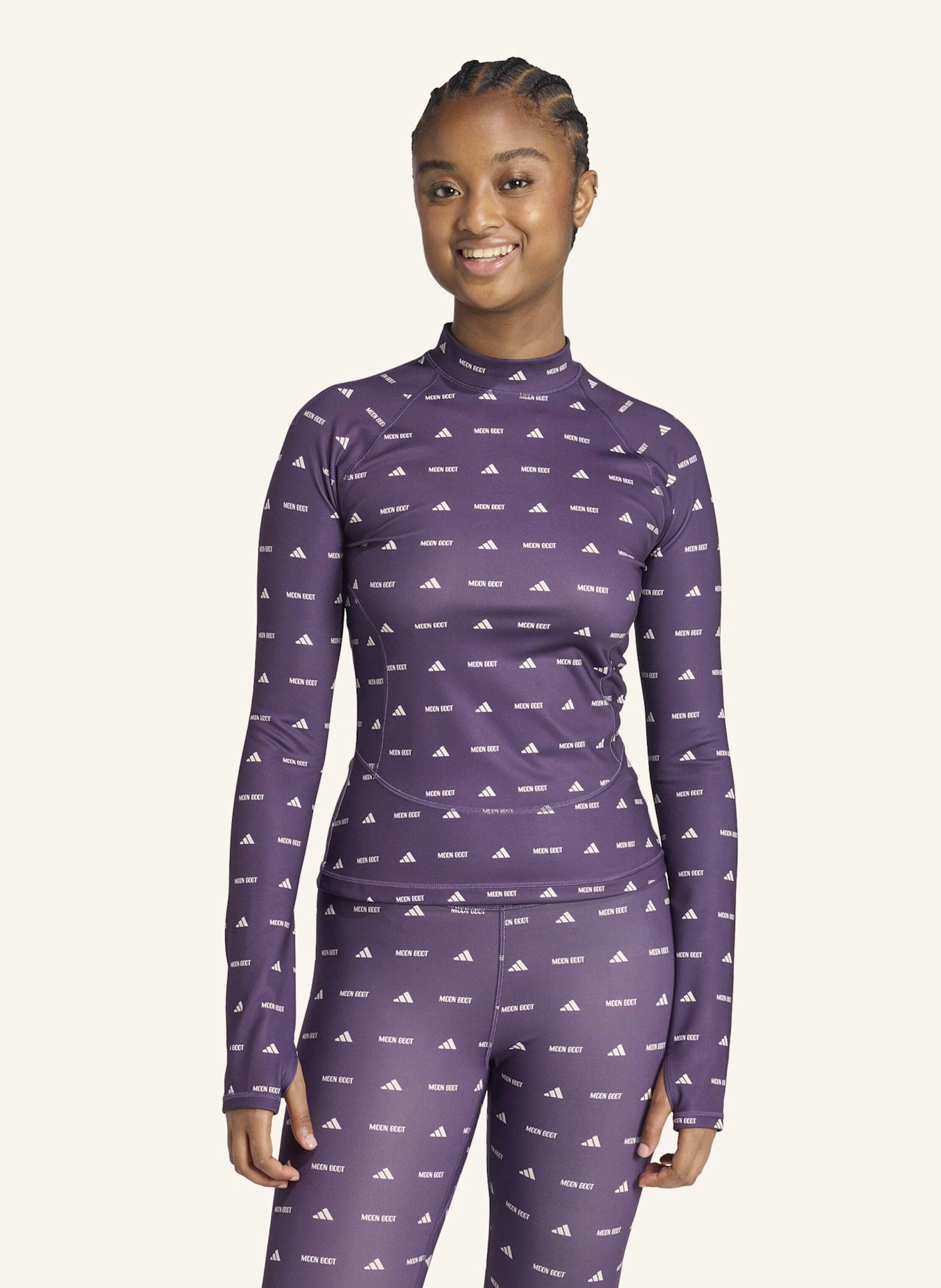 adidas ADIDAS X MOON BOOT TIGHT TOP: LILA/ GRAU