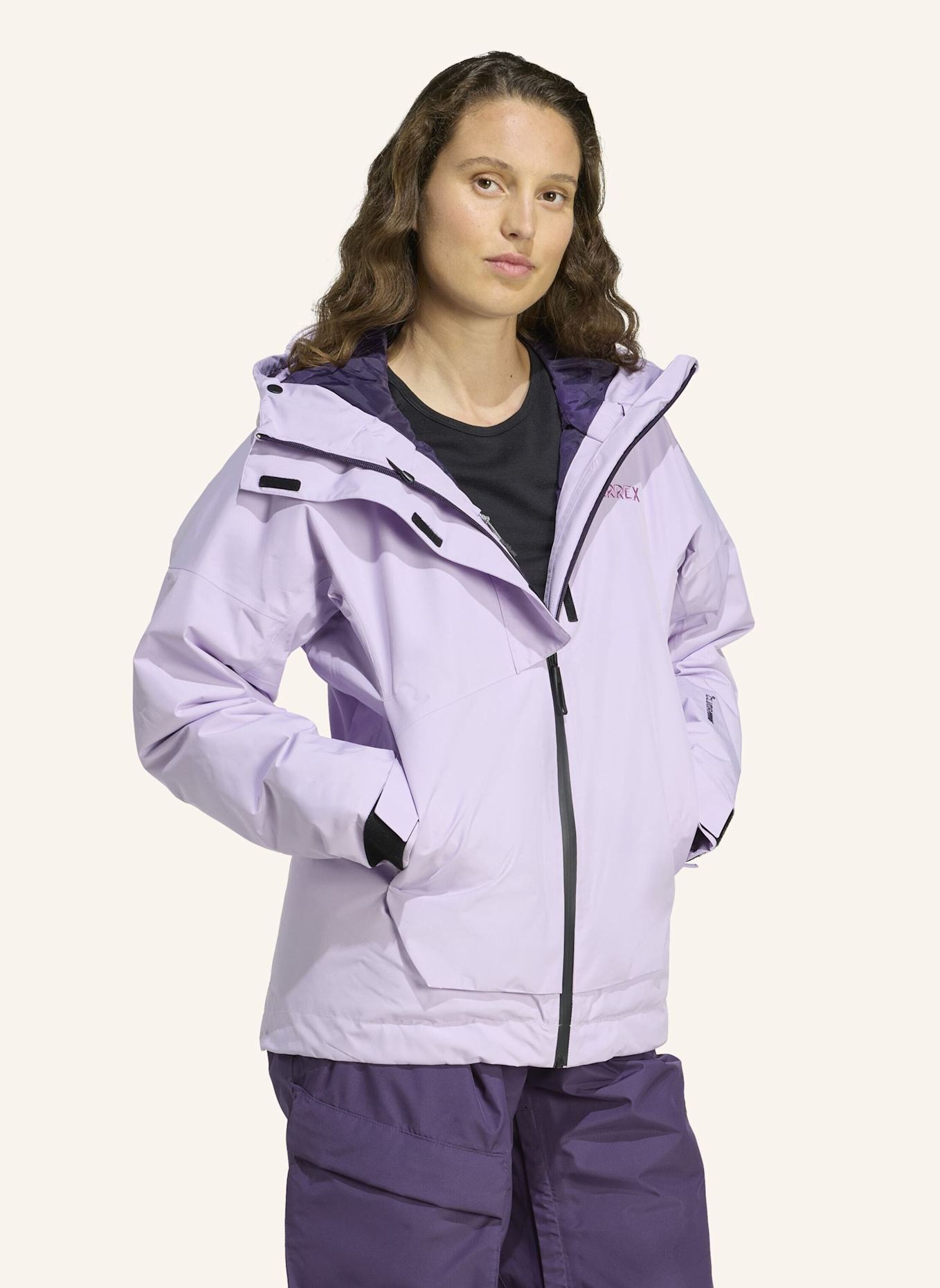 adidas TERREX TERREX XPLORIC 2 LAYER INSULATED CLIMAPROOF JACKE: HELLLILA