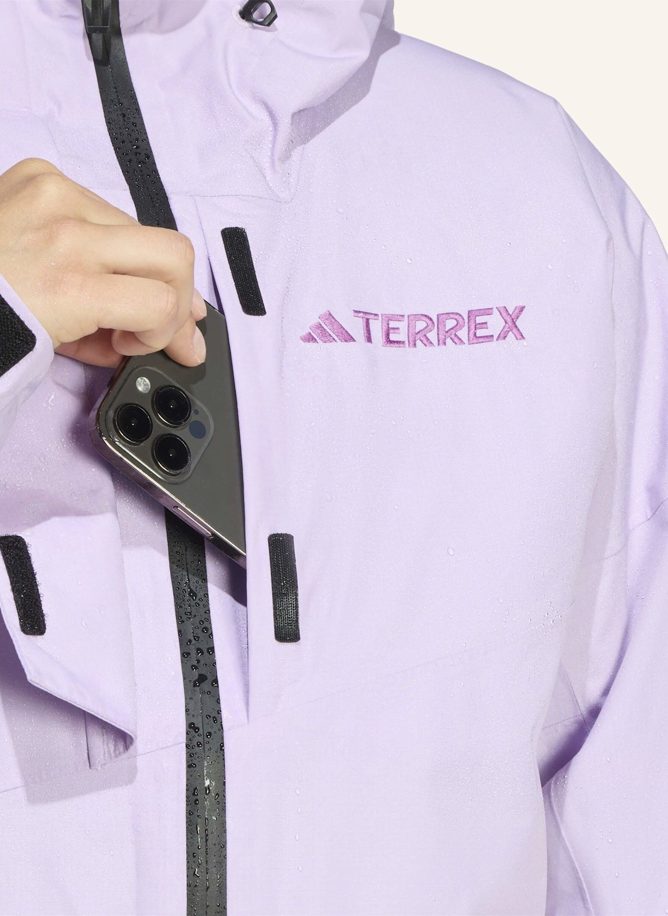 adidas TERREX TERREX XPLORIC 2 LAYER INSULATED CLIMAPROOF JACKE: HELLLILA