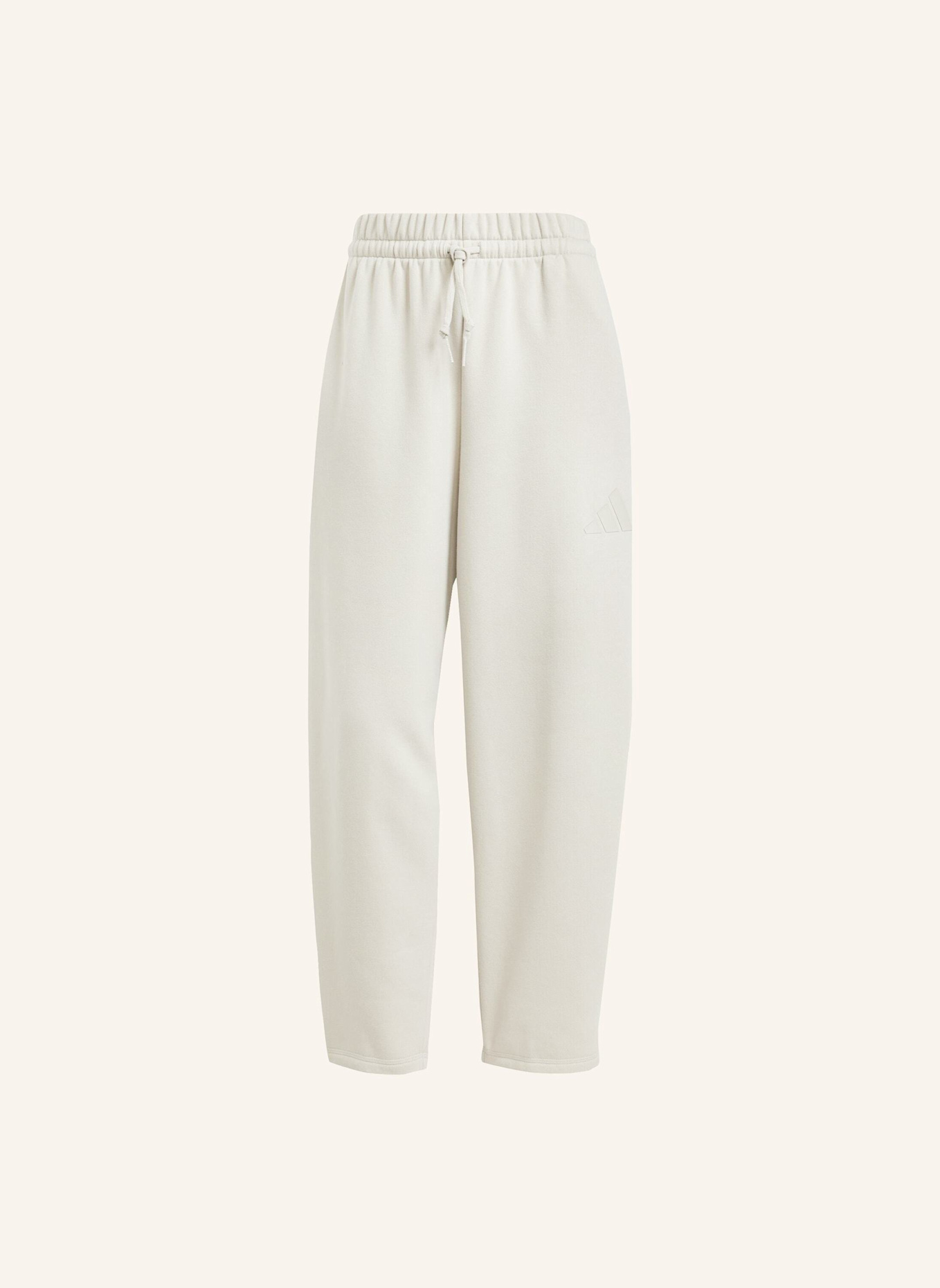 adidas ESSENTIALS CONTEMPORARY LOGO BARREL HOSE: BEIGE