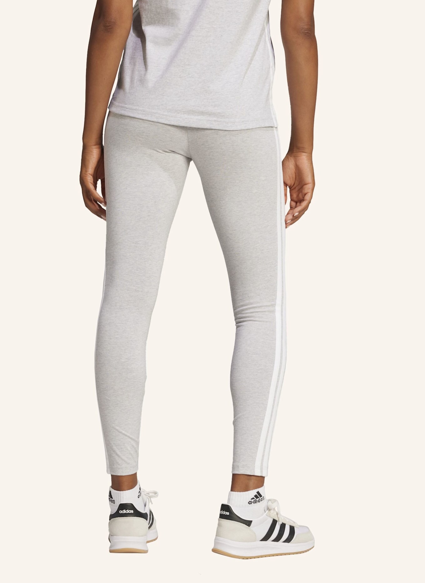 adidas Tights ESSENTIALS 3-STREIFEN: WEISS