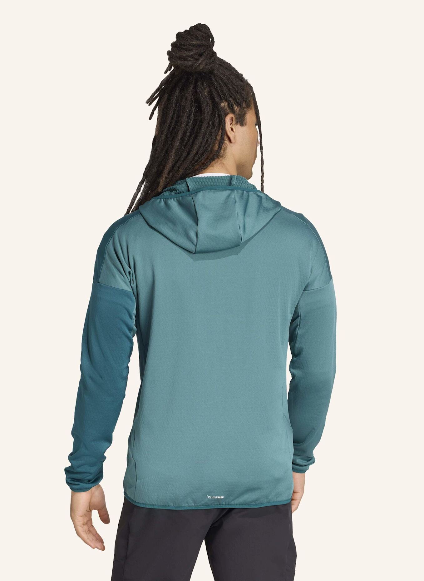 adidas TERREX TERREX XPERIOR CLIMAWARM LIGHT FLEECE KAPUZENJACKE: TÜRKIS/ GRÜN