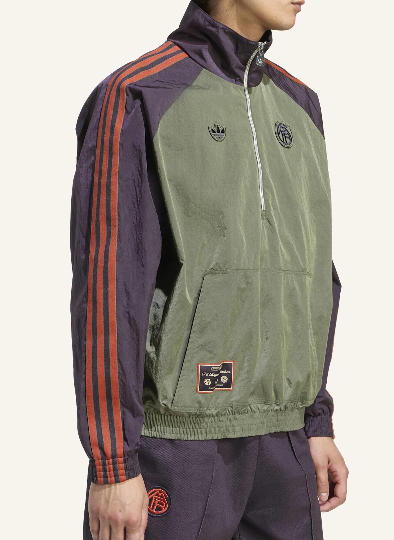 adidas Originals FC BAYERN MÜNCHEN TERRACE ICONS JACKE MIT REISSVERSCHLUSS BIS ZUR BRUST: GRÜN/ SCHWARZ