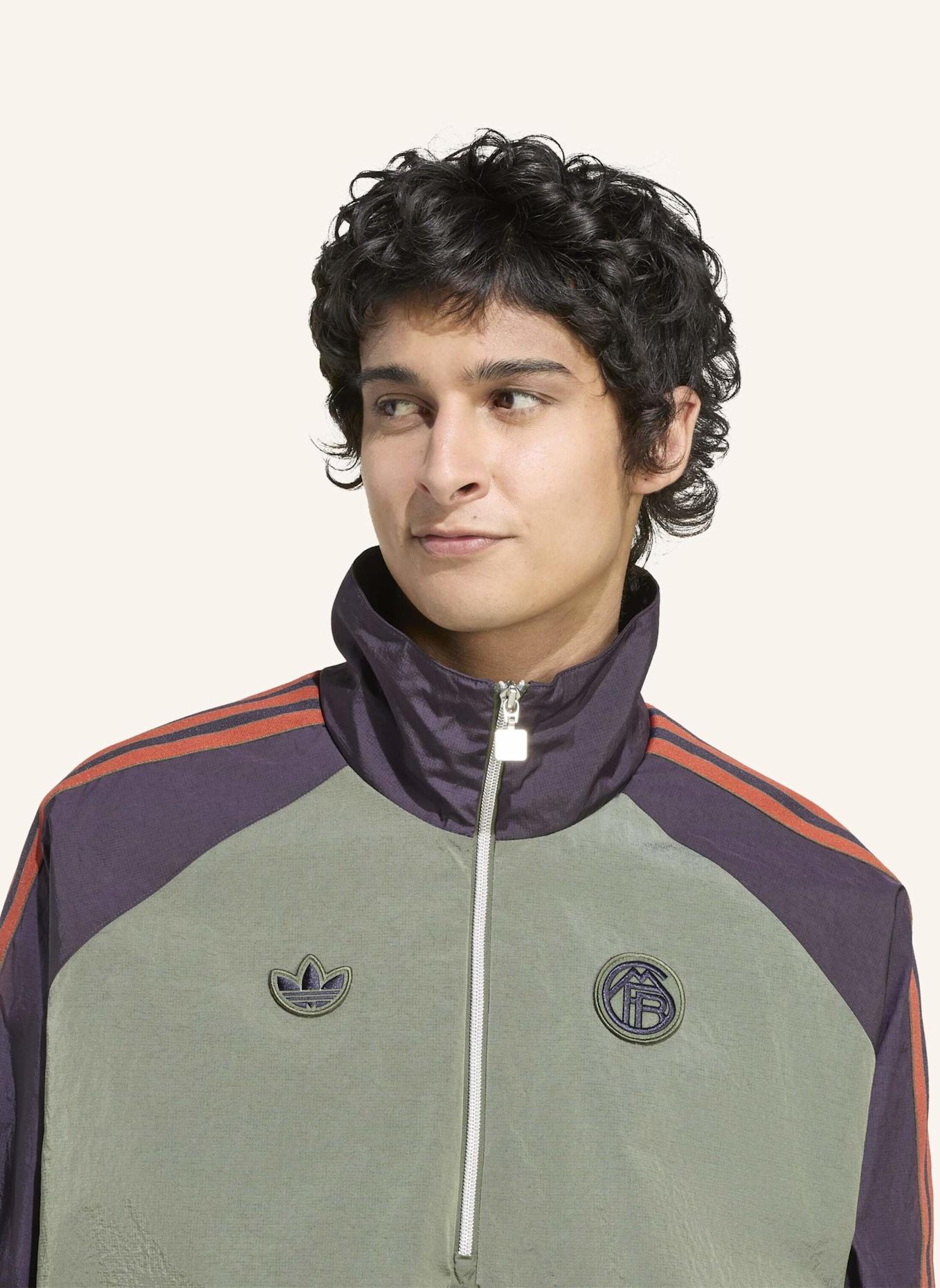 adidas Originals FC BAYERN MÜNCHEN TERRACE ICONS JACKE MIT REISSVERSCHLUSS BIS ZUR BRUST: GRÜN/ SCHWARZ