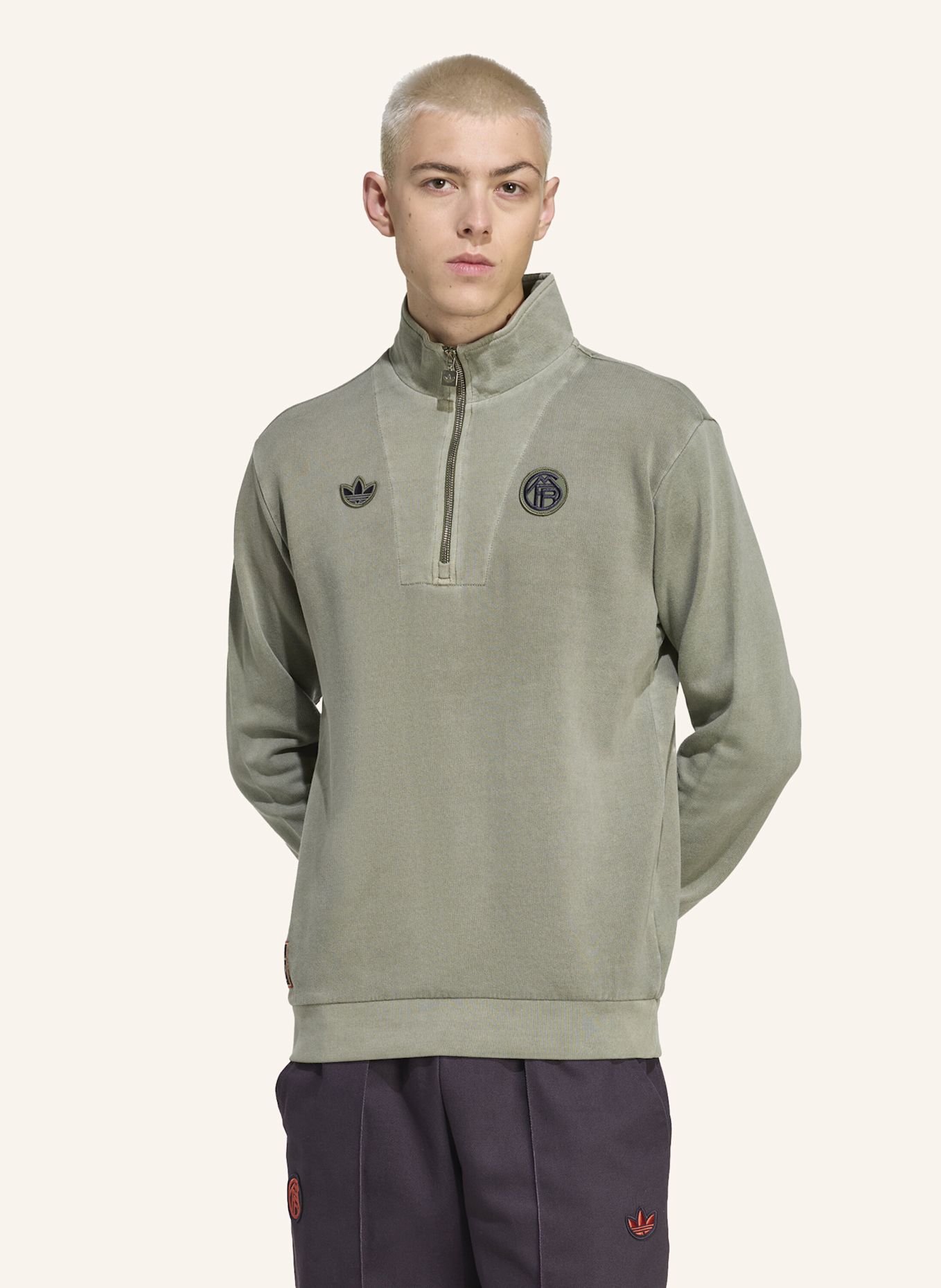 adidas Originals FC BAYERN MÜNCHEN TERRACE ICONS TOM MIT REISSVERSCHLUSS BIS ZUR BRUST: GRÜN