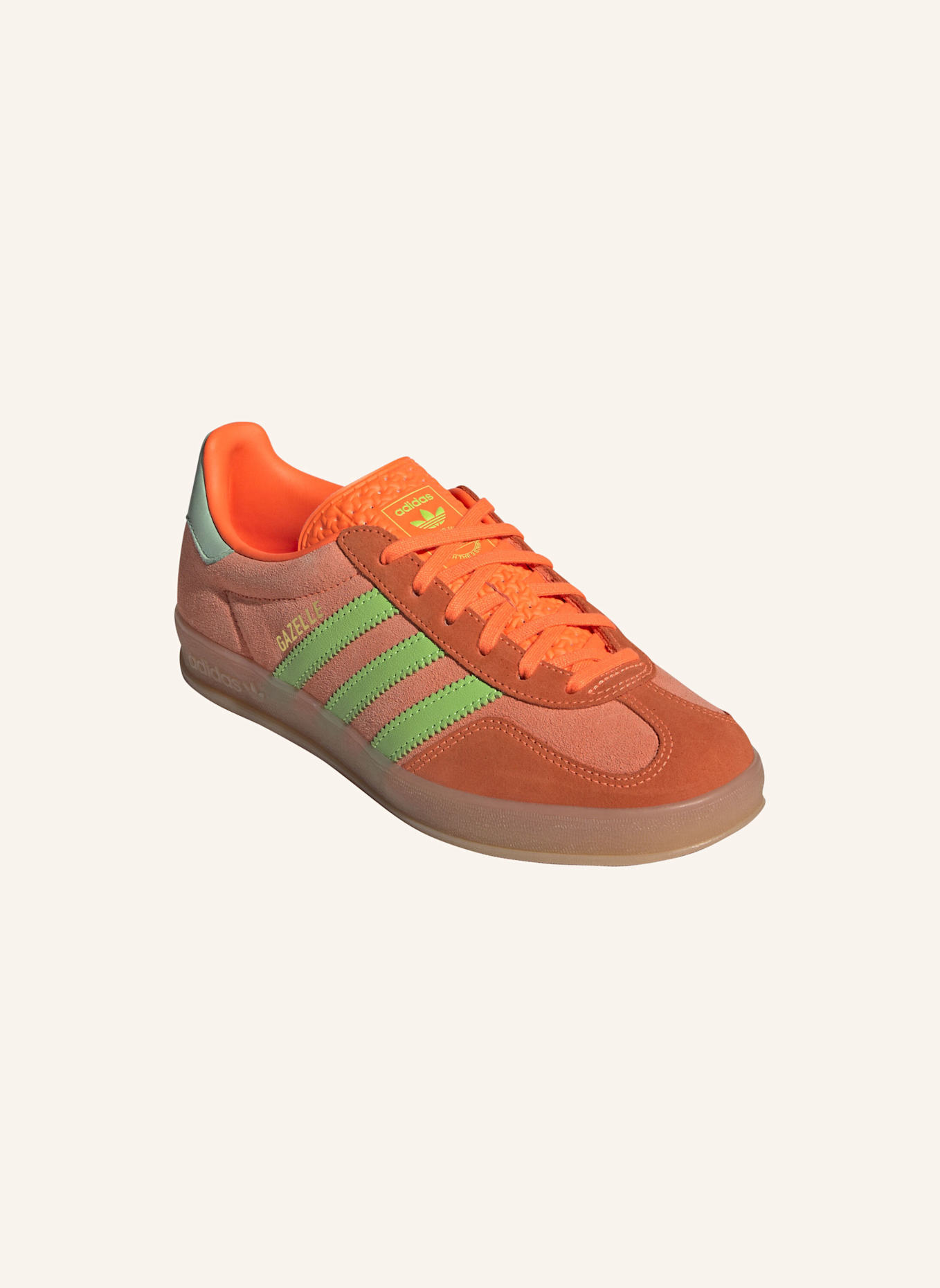 adidas Originals GAZELLE INDOOR SCHUH: GRÜN/ ORANGE