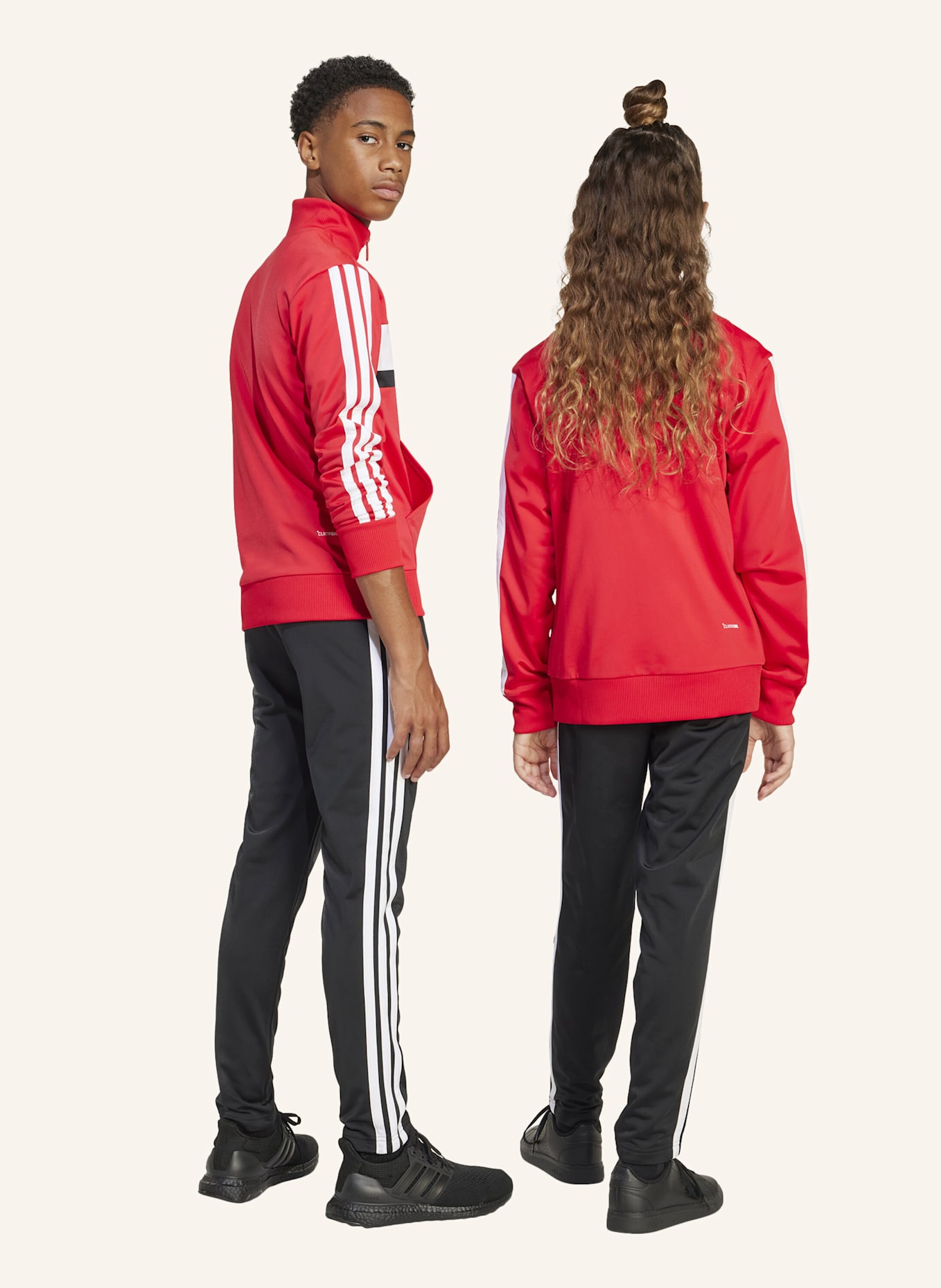 adidas SEASONAL ESSENTIALS TIBERIO 3-STREIFEN TRICOT KIDS TRAININGSANZUG: WEISS