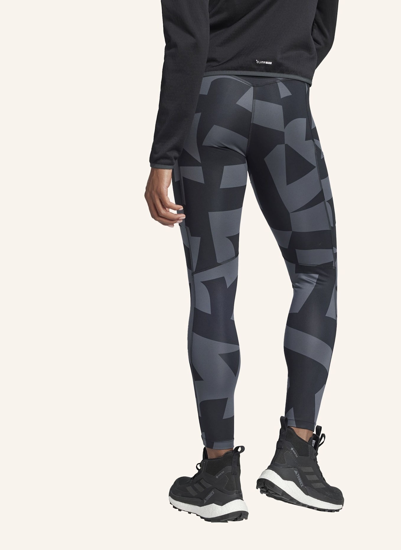 adidas TERREX TERREX MULTI PRINTED LEGGINGS: GRAU/ SCHWARZ
