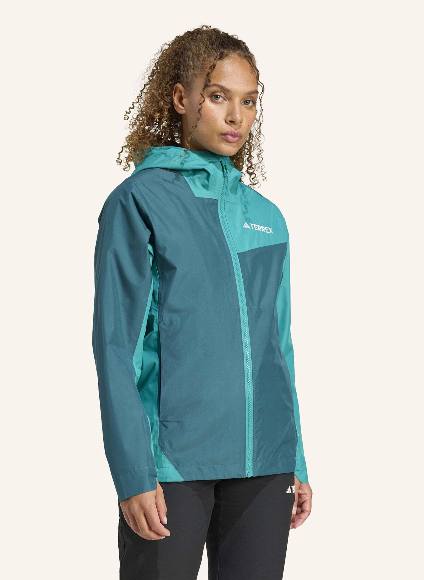 adidas TERREX TERREX MULTI 2.5L RAIN.RDY REGENJACKE: GRÜN/ TÜRKIS