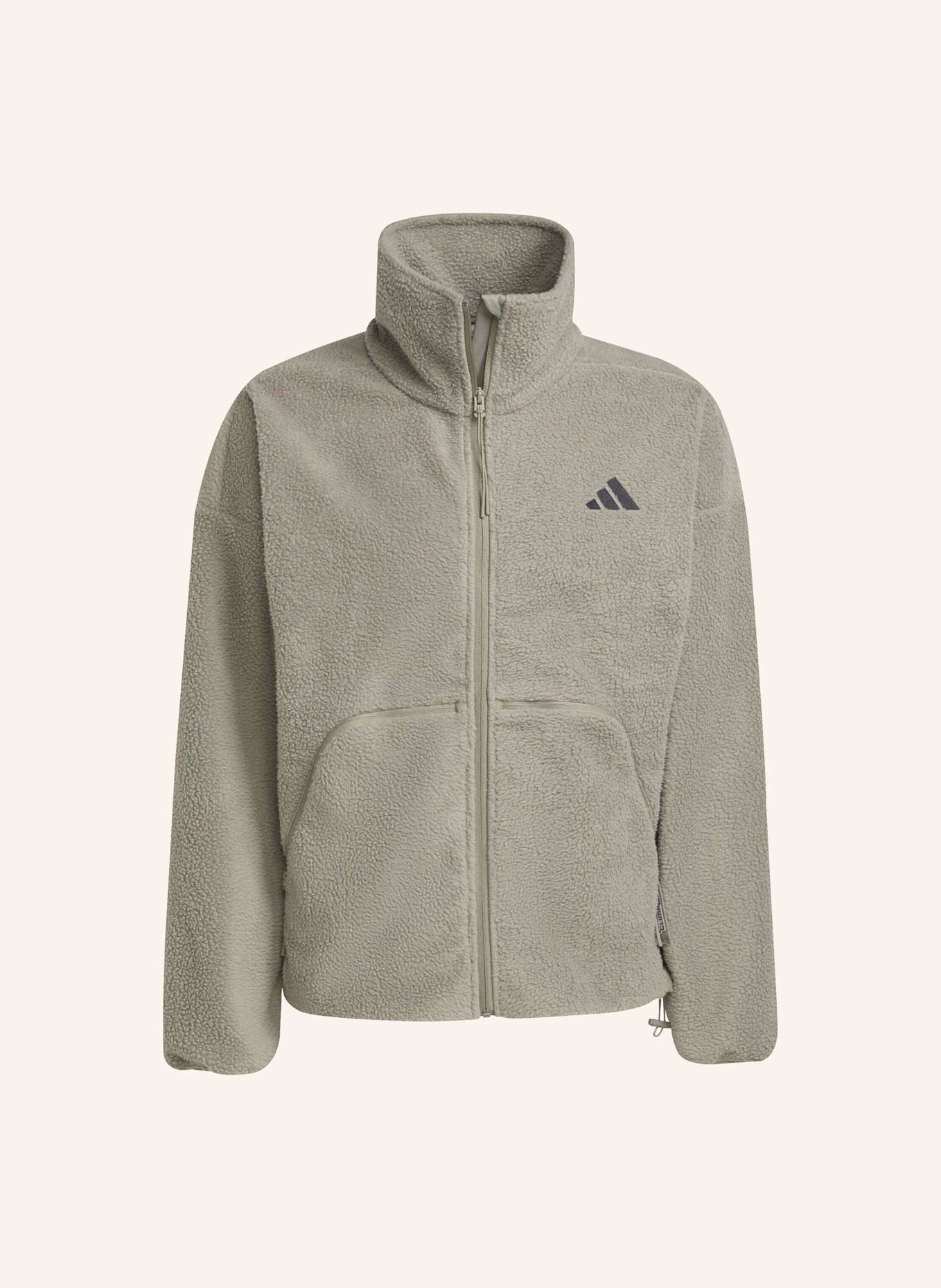 adidas CITY TECH HIGH PILE FLEECEJACKE MIT DURCHGEHENDEM REISSVERSCHLUSS: SILBER