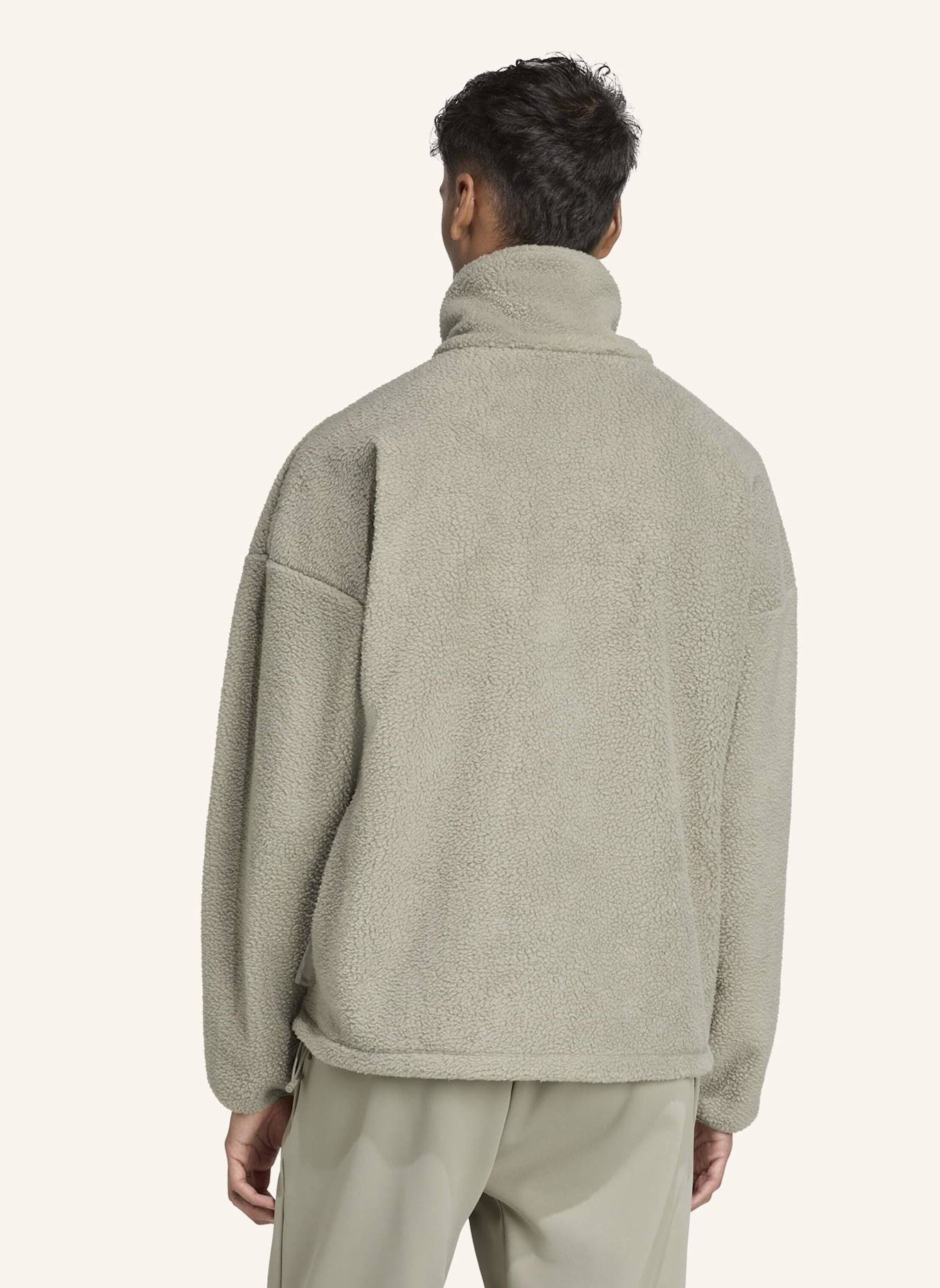 adidas CITY TECH HIGH PILE FLEECEJACKE MIT DURCHGEHENDEM REISSVERSCHLUSS: SILBER