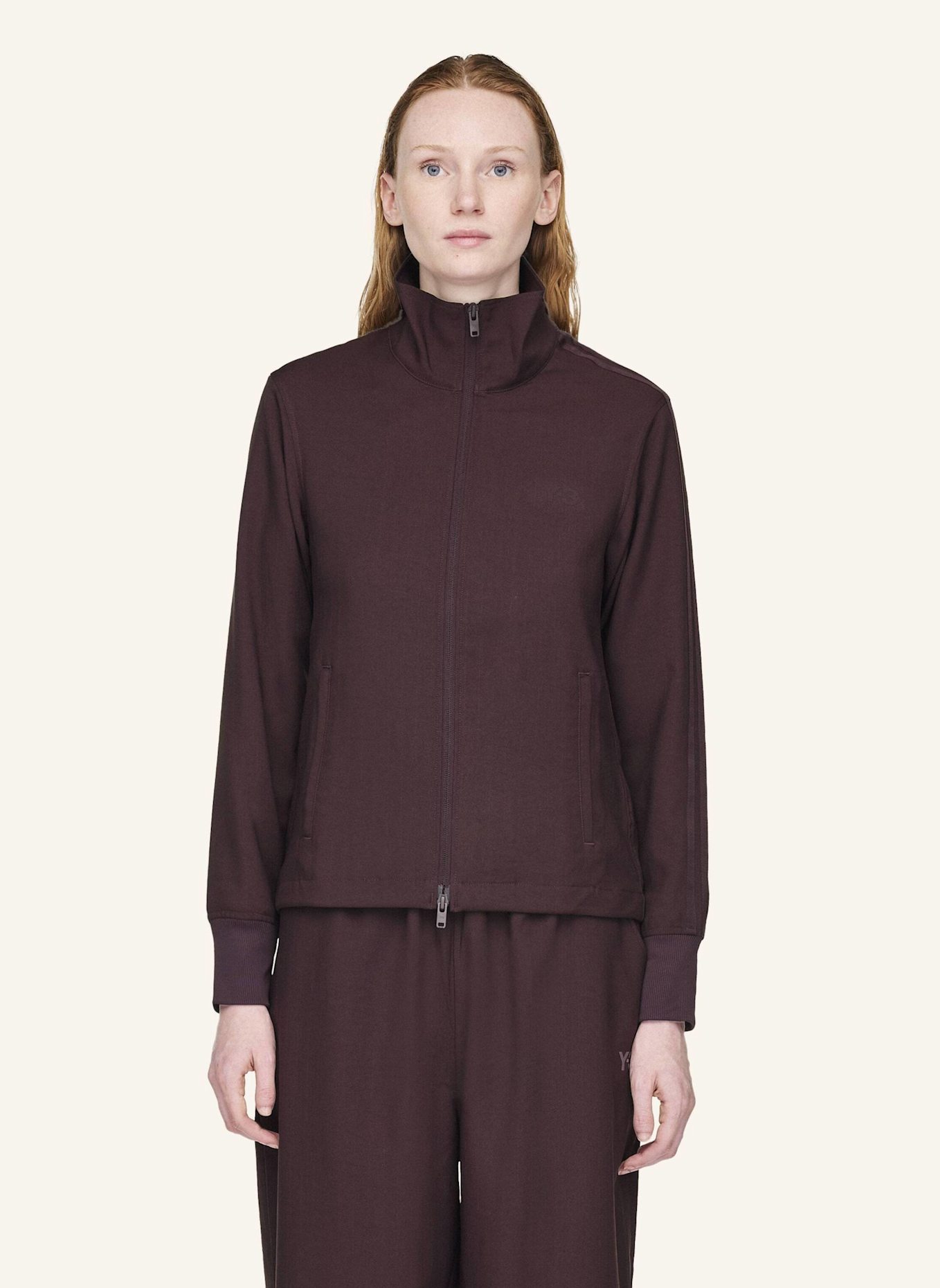 Y-3 Y-3 3-STREIFEN TRACK TOP: ROT