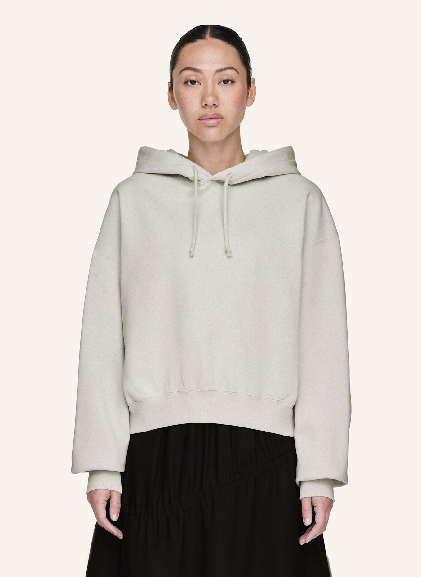 Y-3 Y-3 ANGERAUTES FROTTEE KASTIGE KAPUZENJACKE: GRAU