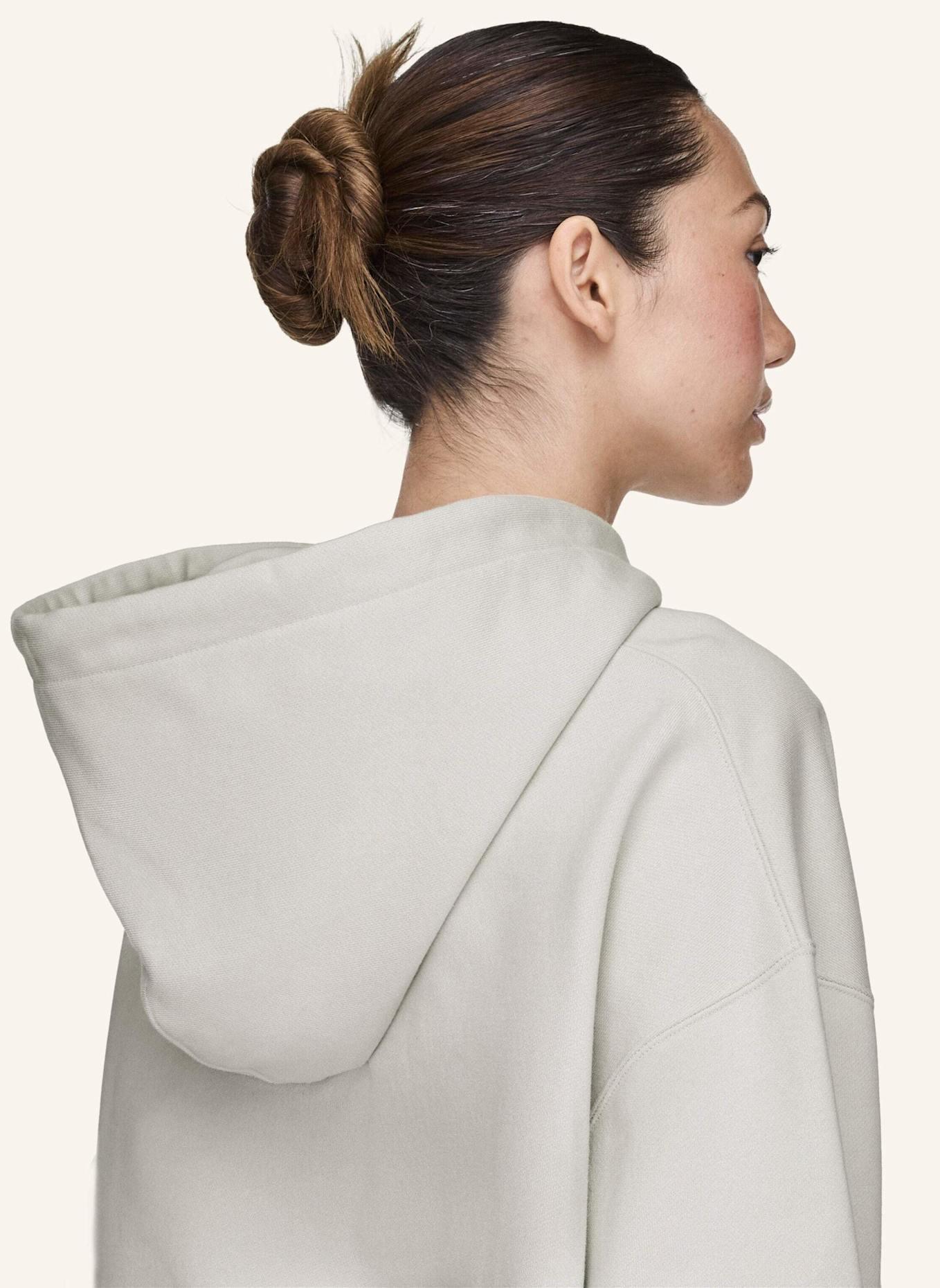 Y-3 Y-3 ANGERAUTES FROTTEE KASTIGE KAPUZENJACKE: GRAU