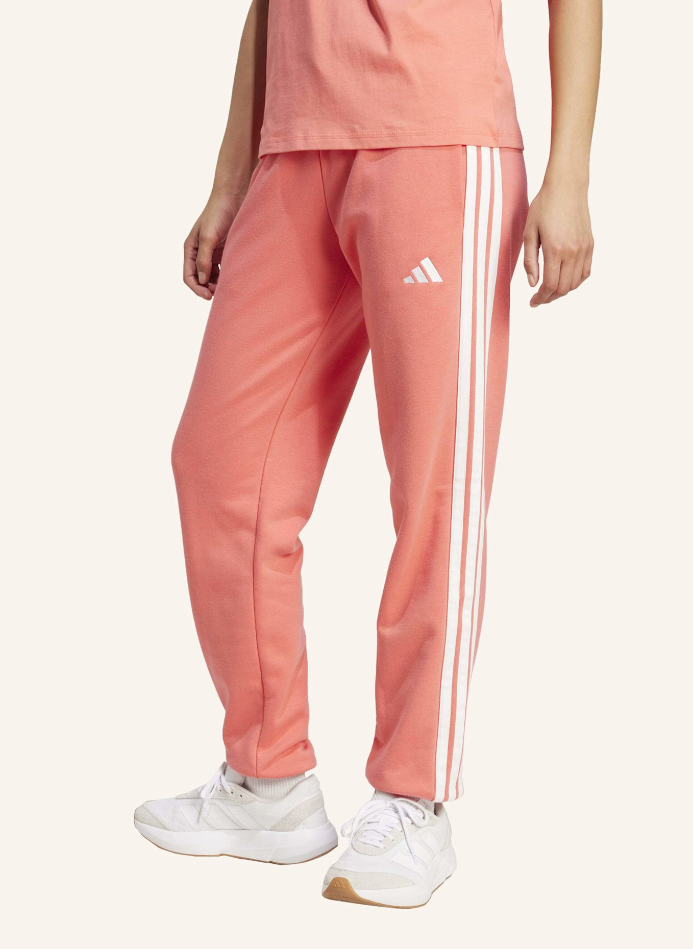 adidas Sweatpants ESSENTIALS 3-STREIFEN: ROT/ WEISS