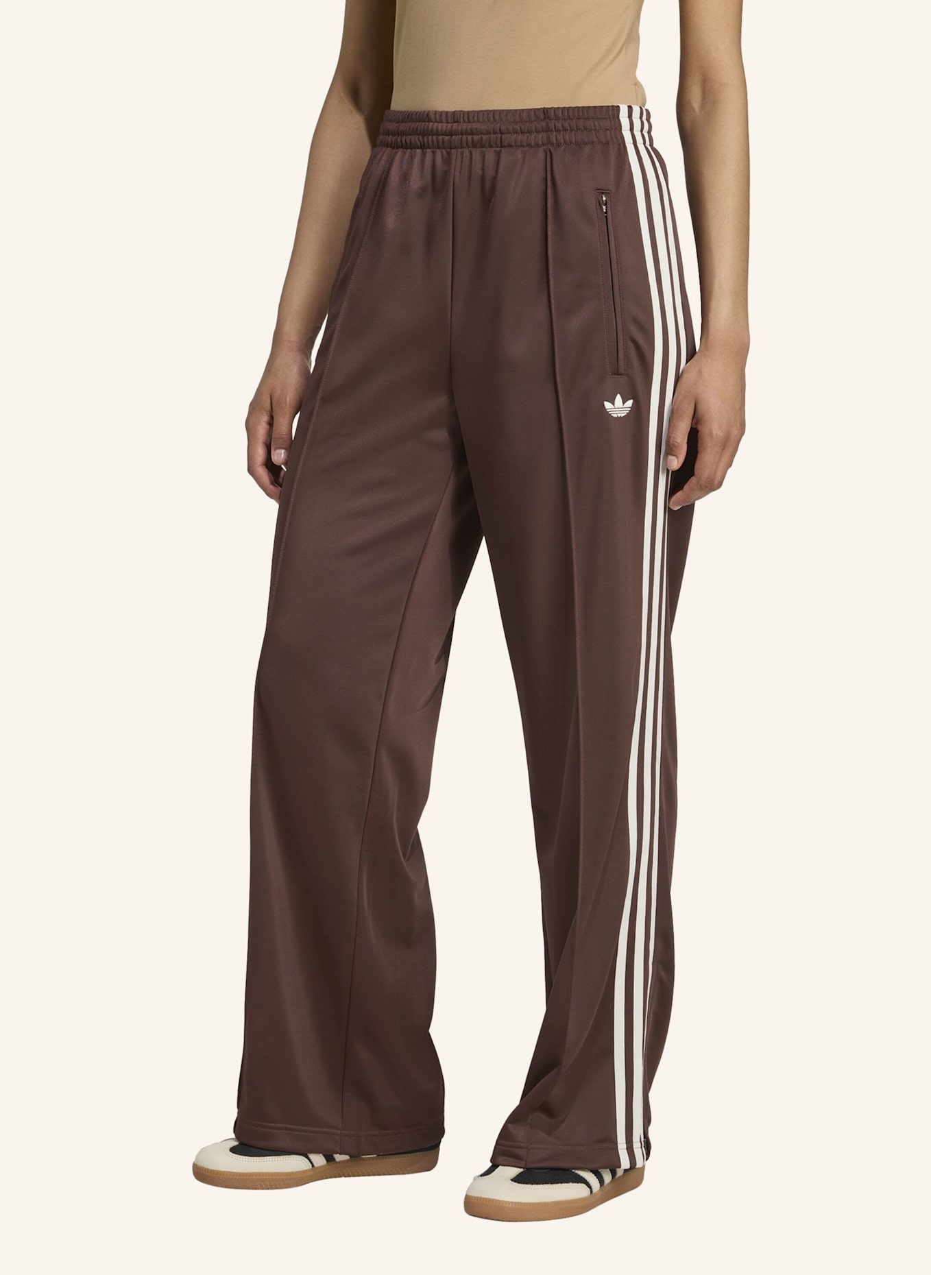adidas Originals Track Pants FIREBIRD ADICOLOR LOOSE: BRAUN/ WEISS