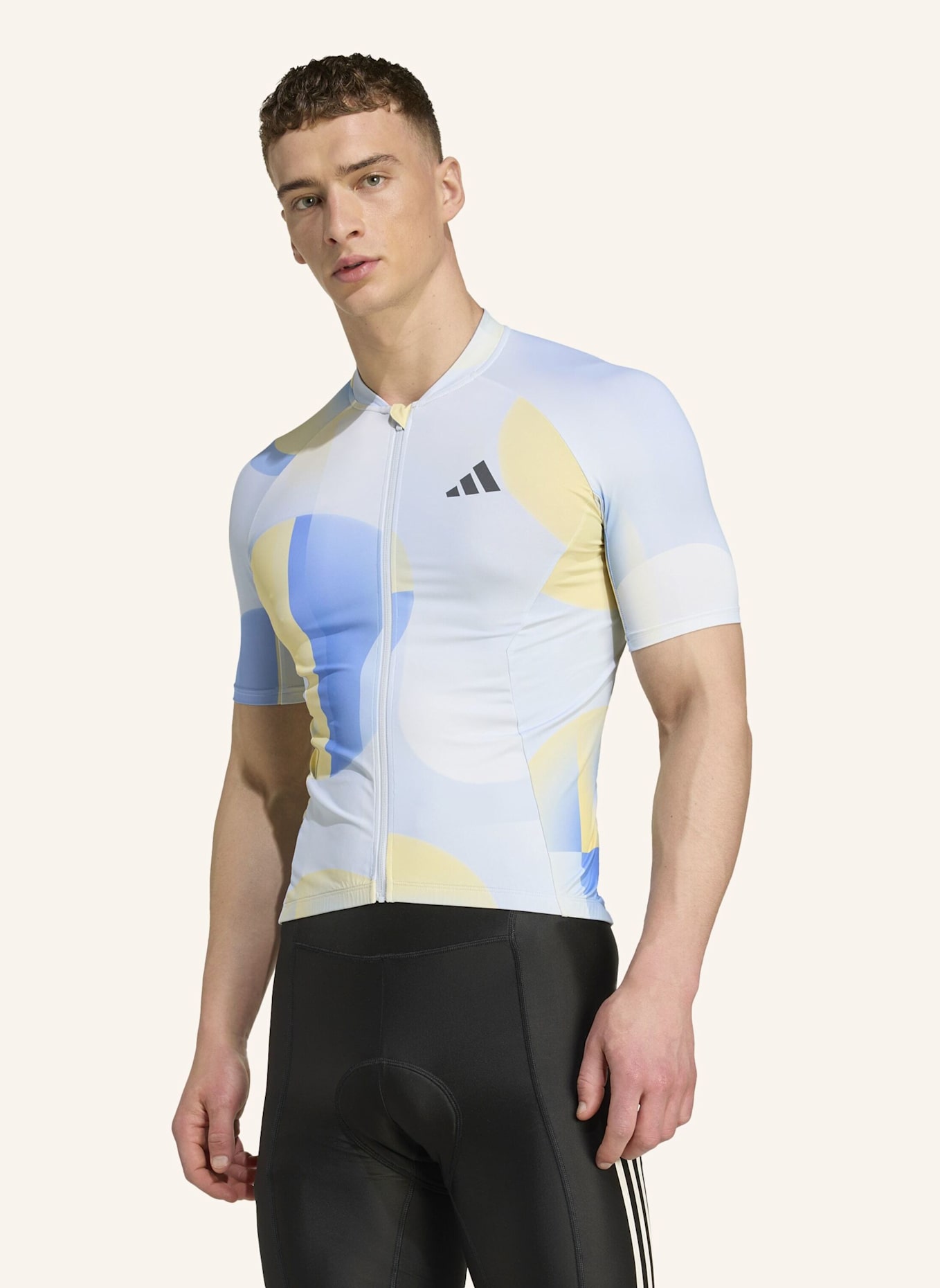 adidas ESSENTIALS 3-STREIFEN LIGHT IN MOTION GRAPHIC TRIKOT: BLAU