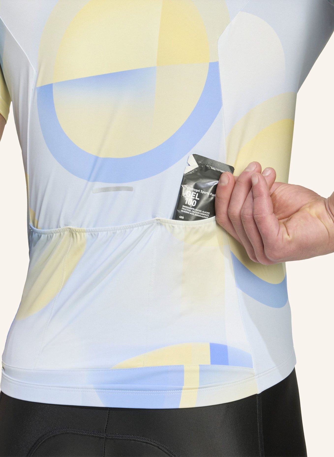 adidas ESSENTIALS 3-STREIFEN LIGHT IN MOTION GRAPHIC TRIKOT: BLAU