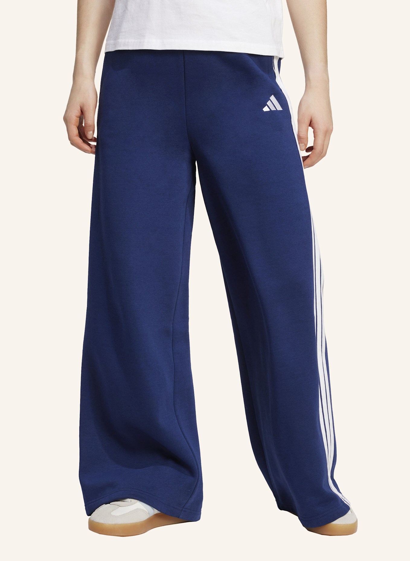 adidas ADIDAS 3-STREIFEN WIDE FLEECEHOSE: BLAU