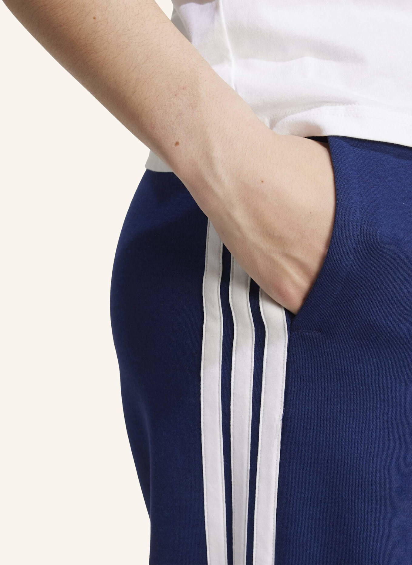 adidas ADIDAS 3-STREIFEN WIDE FLEECEHOSE: BLAU