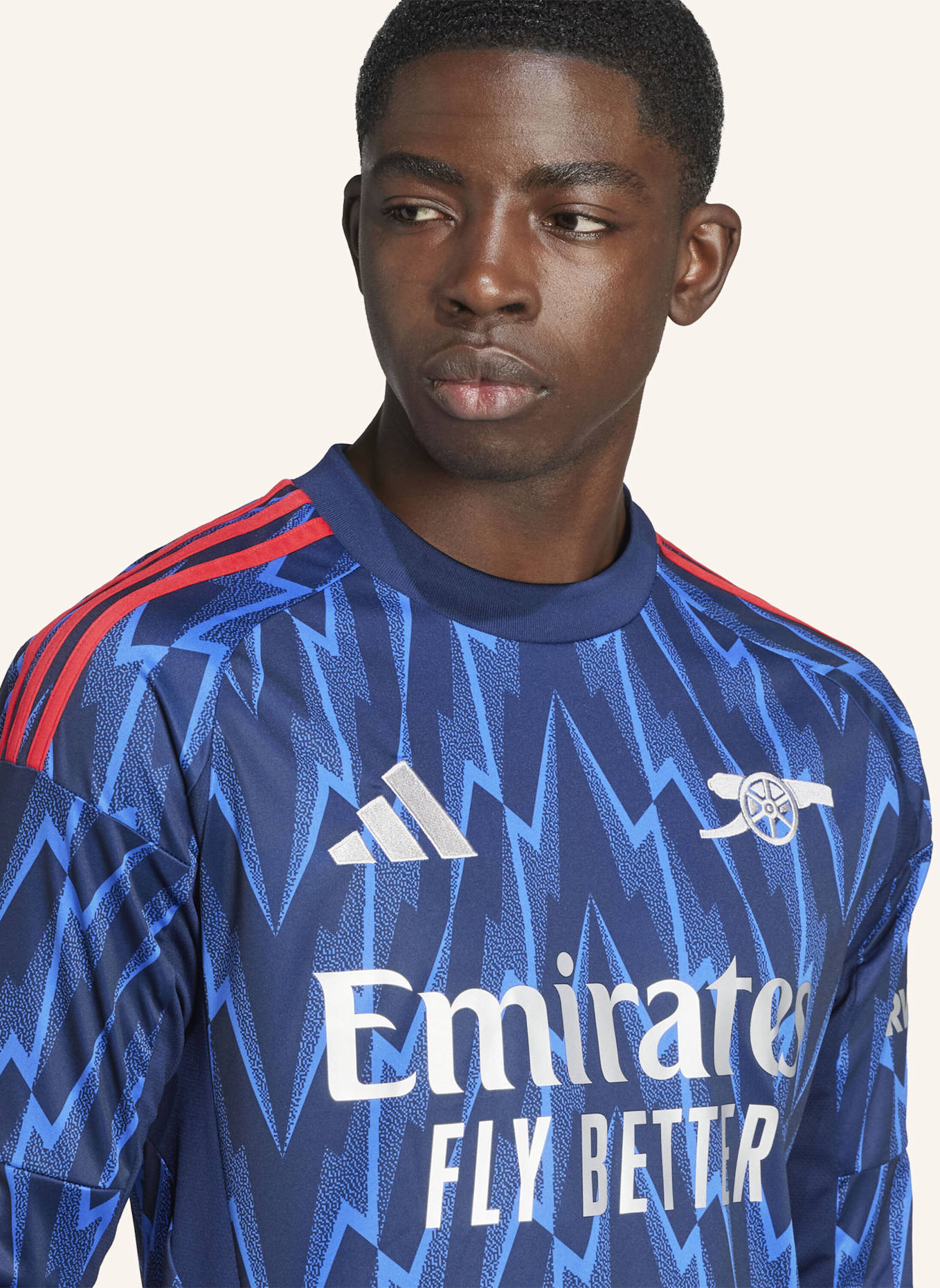 adidas FC ARSENAL 25/26 LONG SLEEVE AUSWÄRTSTRIKOT: BLAU/ GRAU