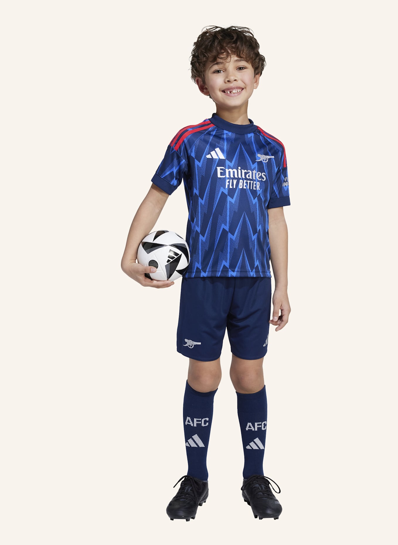 adidas FC ARSENAL 25/26 MINI-AUSWÄRTSAUSRÜSTUNG: BLAU/ SILBER