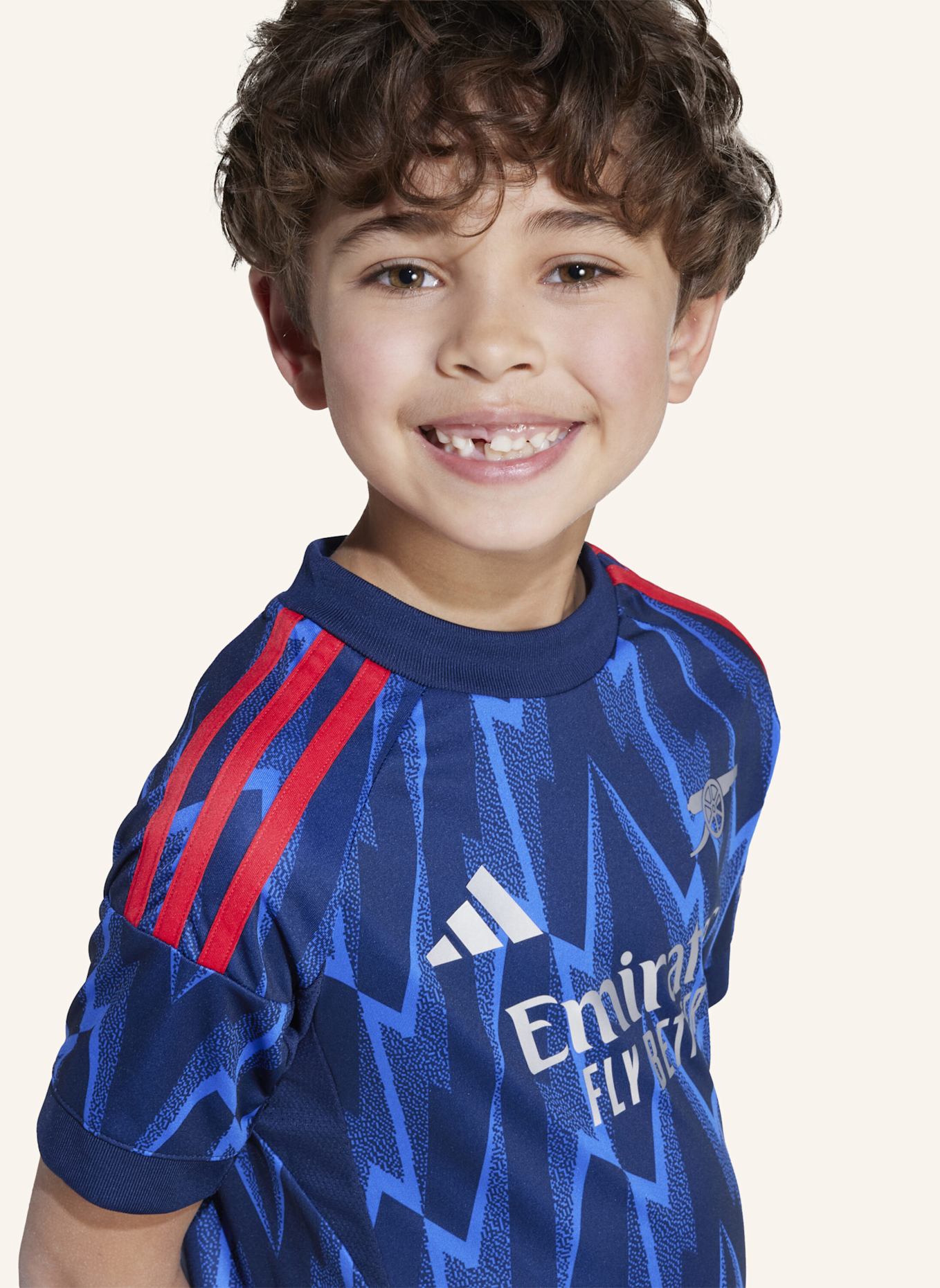 adidas FC ARSENAL 25/26 MINI-AUSWÄRTSAUSRÜSTUNG: BLAU/ SILBER